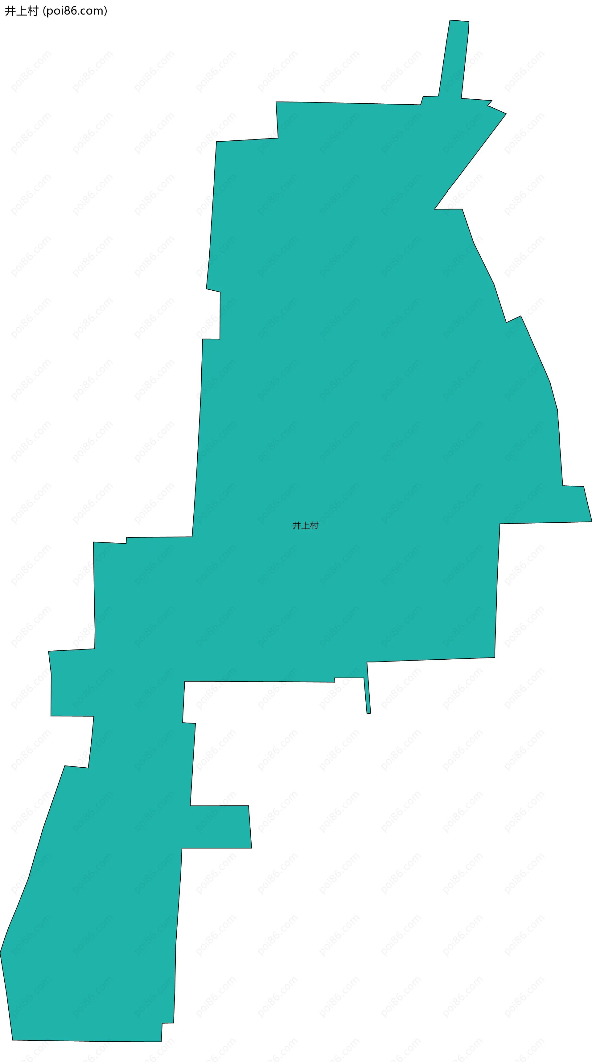 井上村边界地图