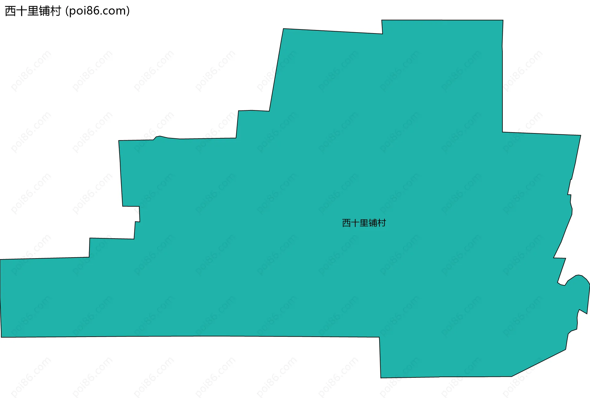 西十里铺村边界地图