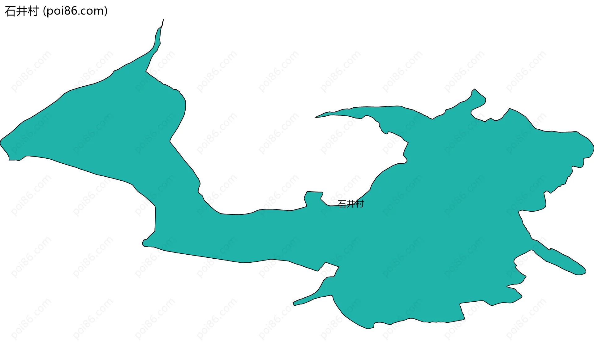 石井村边界地图