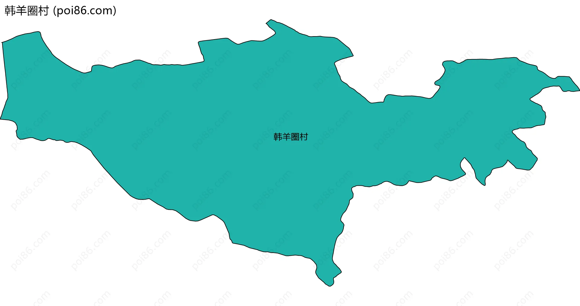 韩羊圈村边界地图