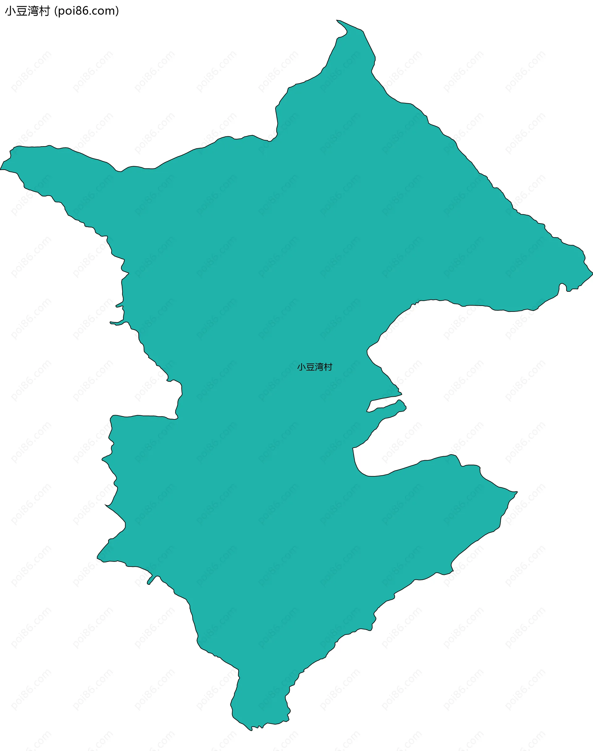 小豆湾村边界地图