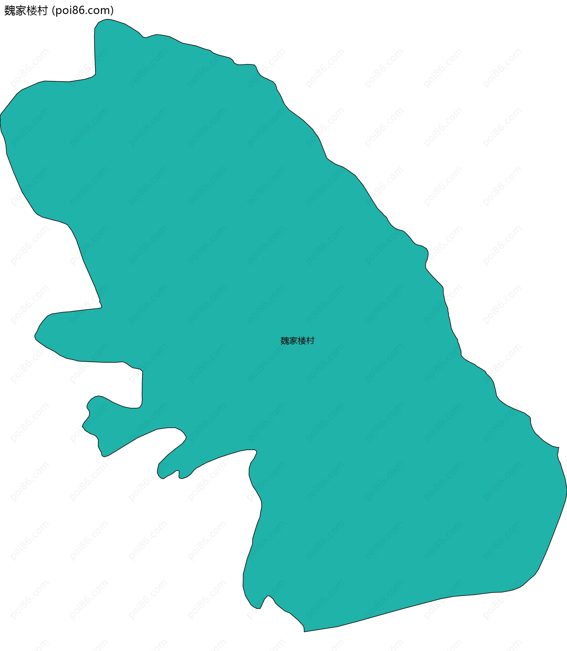 魏家楼村边界地图