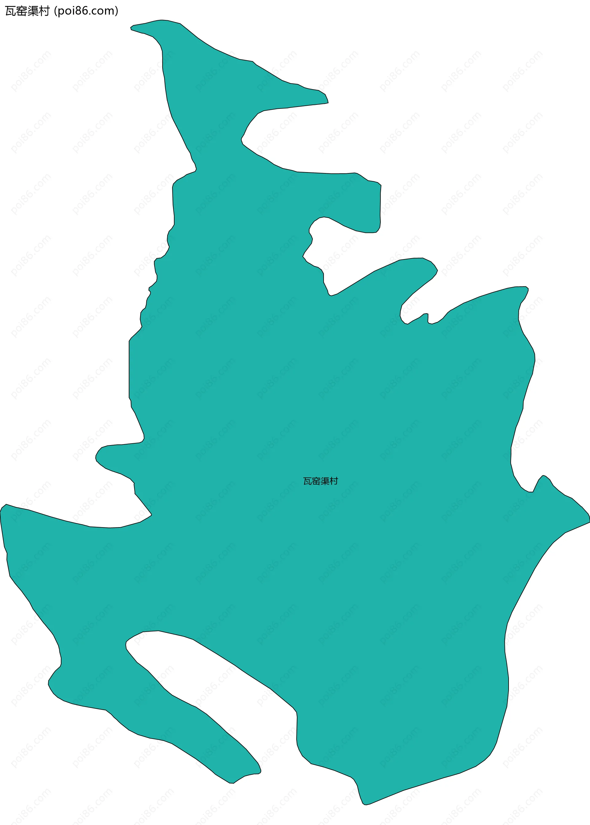 瓦窑渠村边界地图