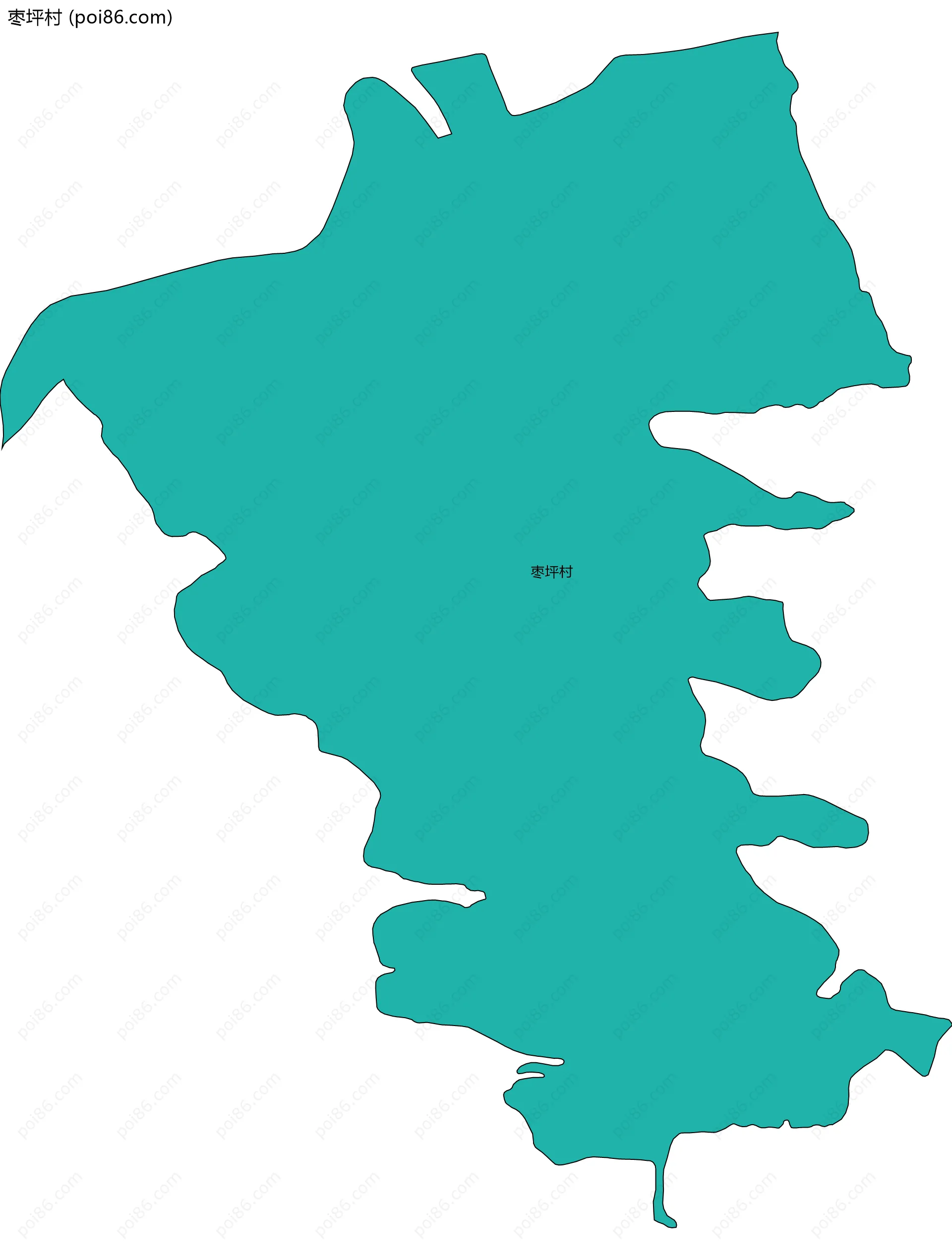 枣坪村边界地图