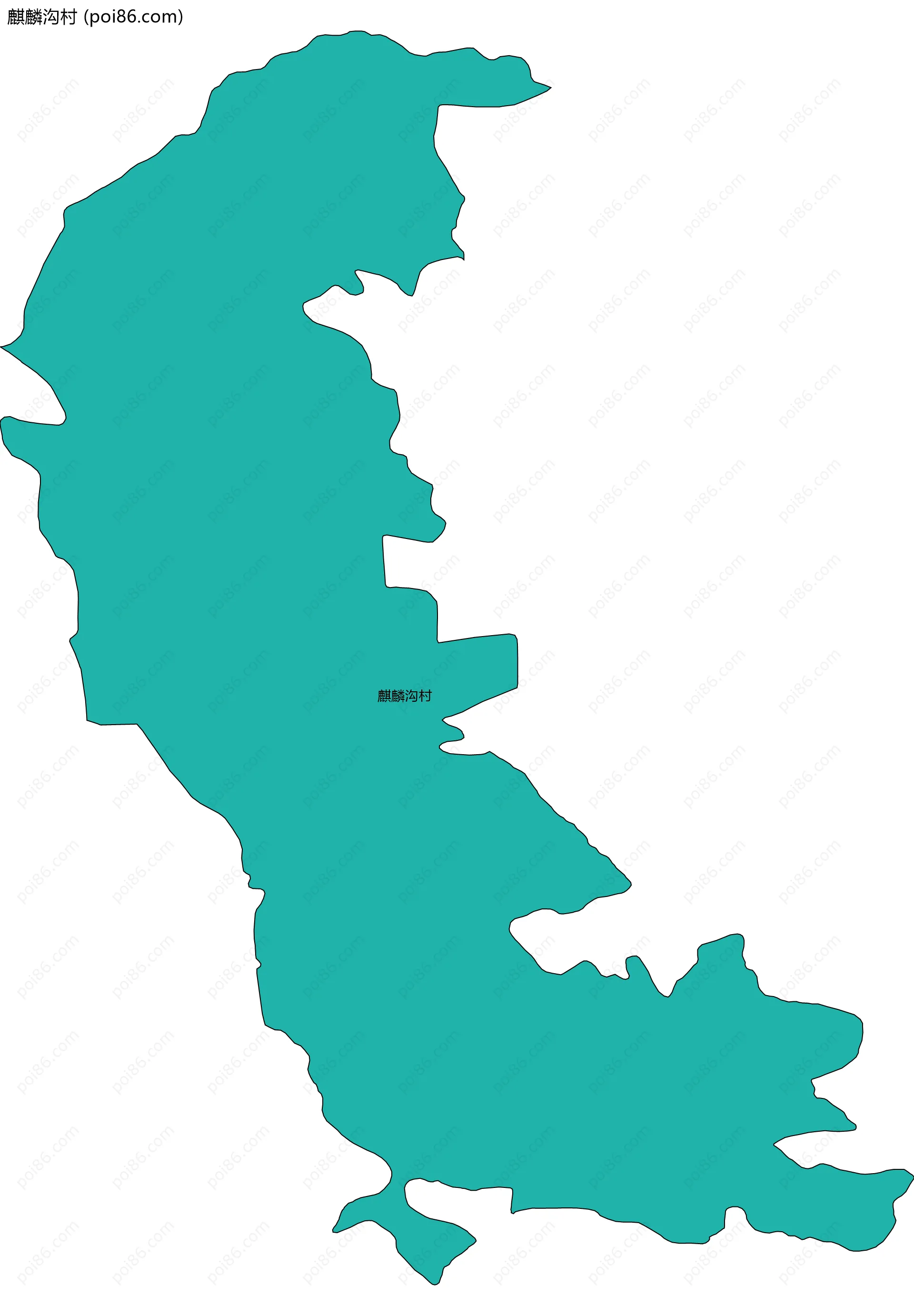 麒麟沟村边界地图