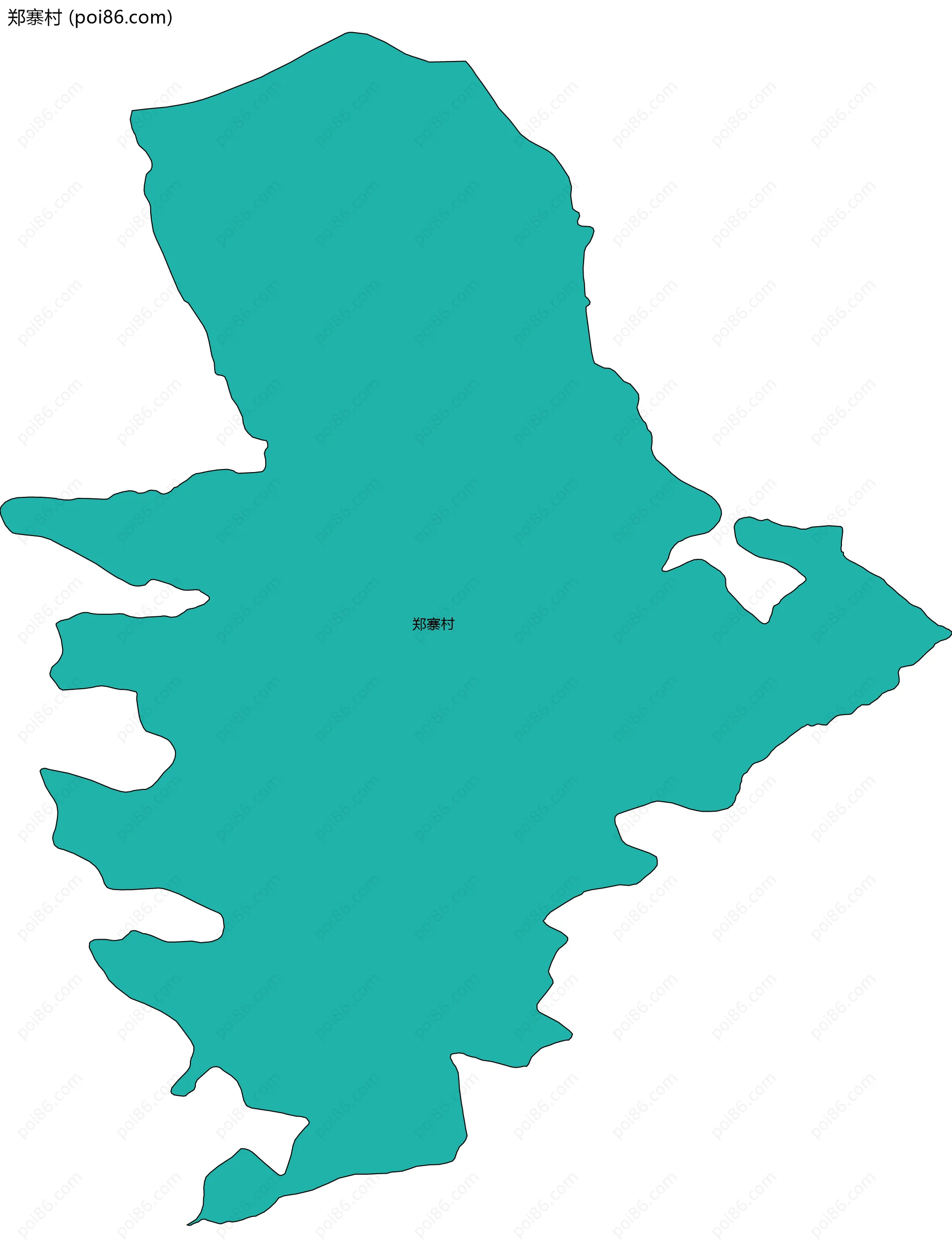 郑寨村边界地图