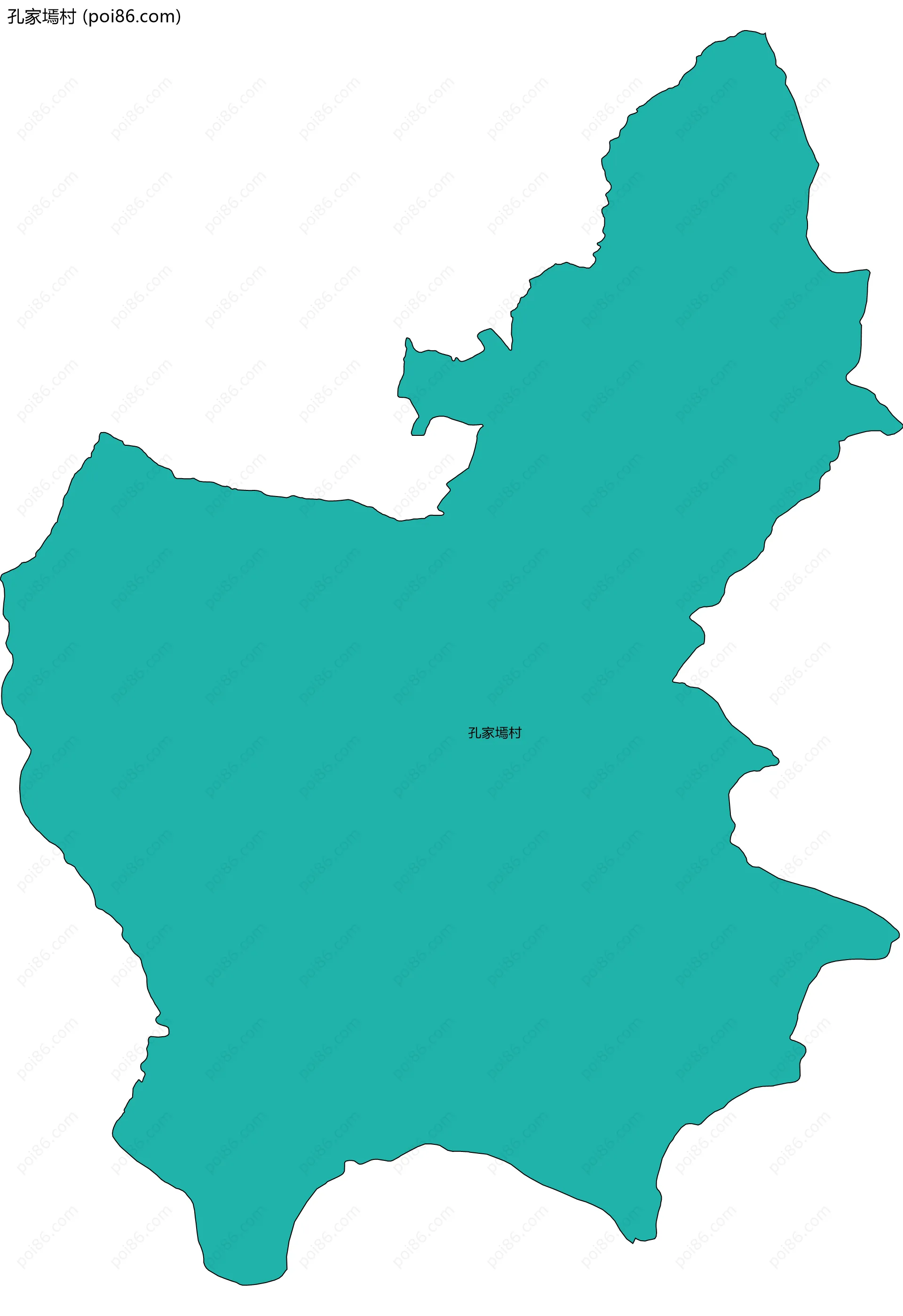 孔家墕村边界地图