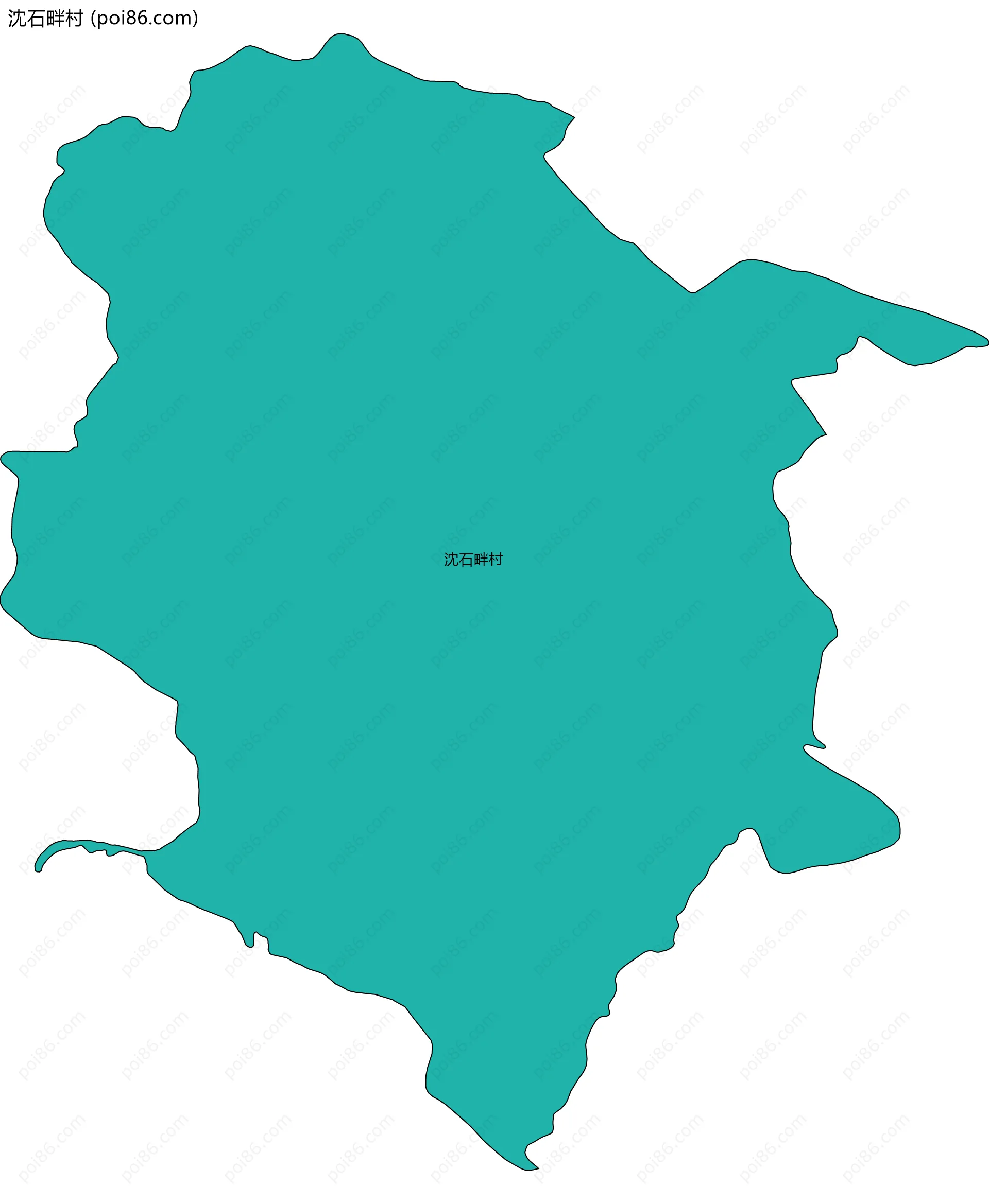 沈石畔村边界地图