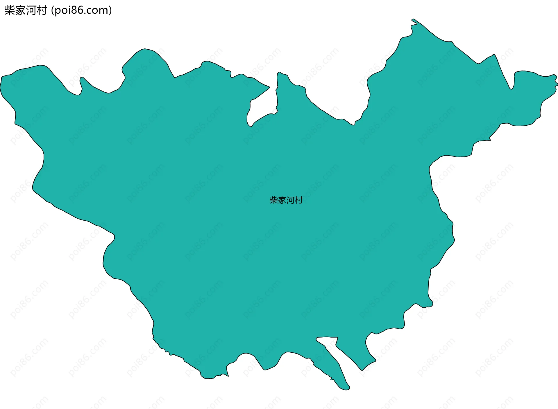 柴家河村边界地图