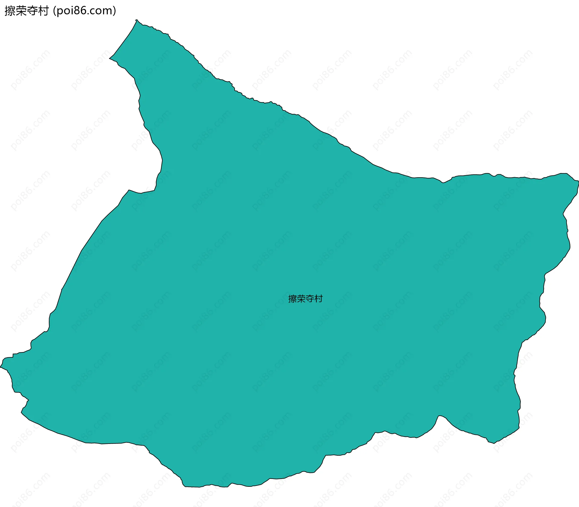 擦荣夺村边界地图