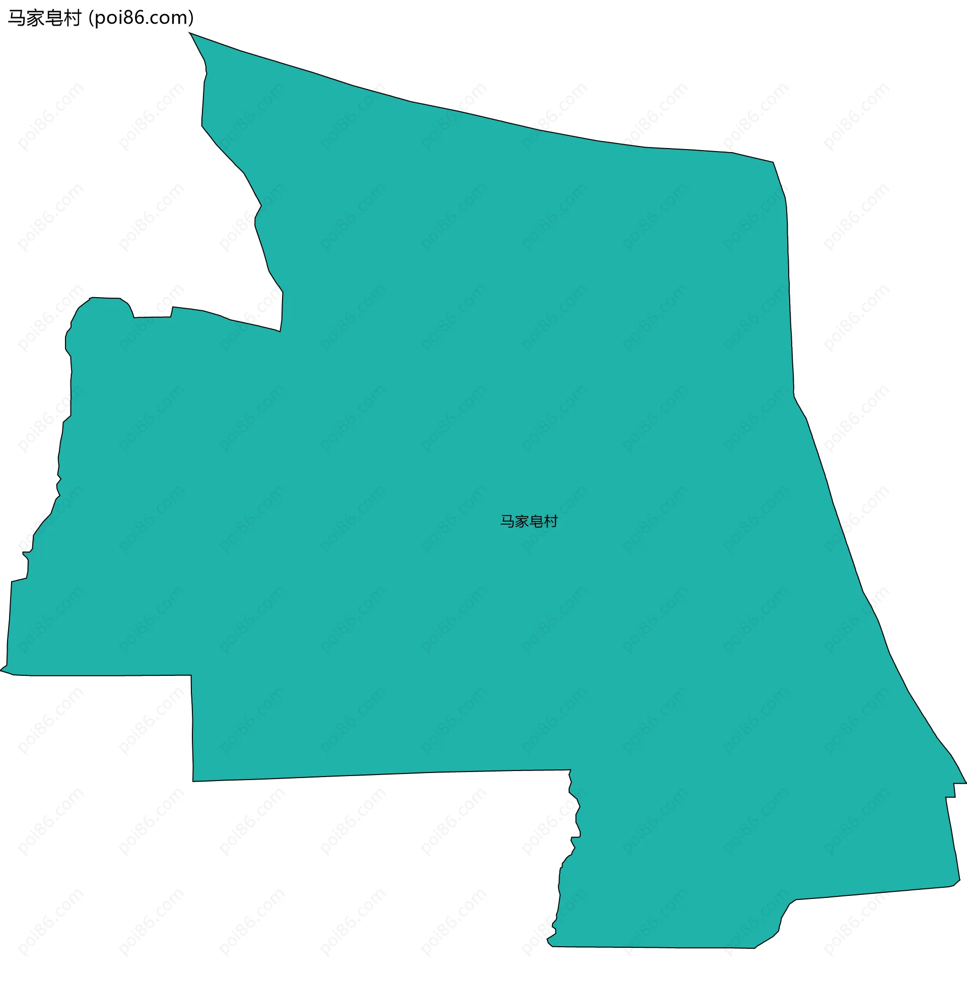 马家皂村边界地图