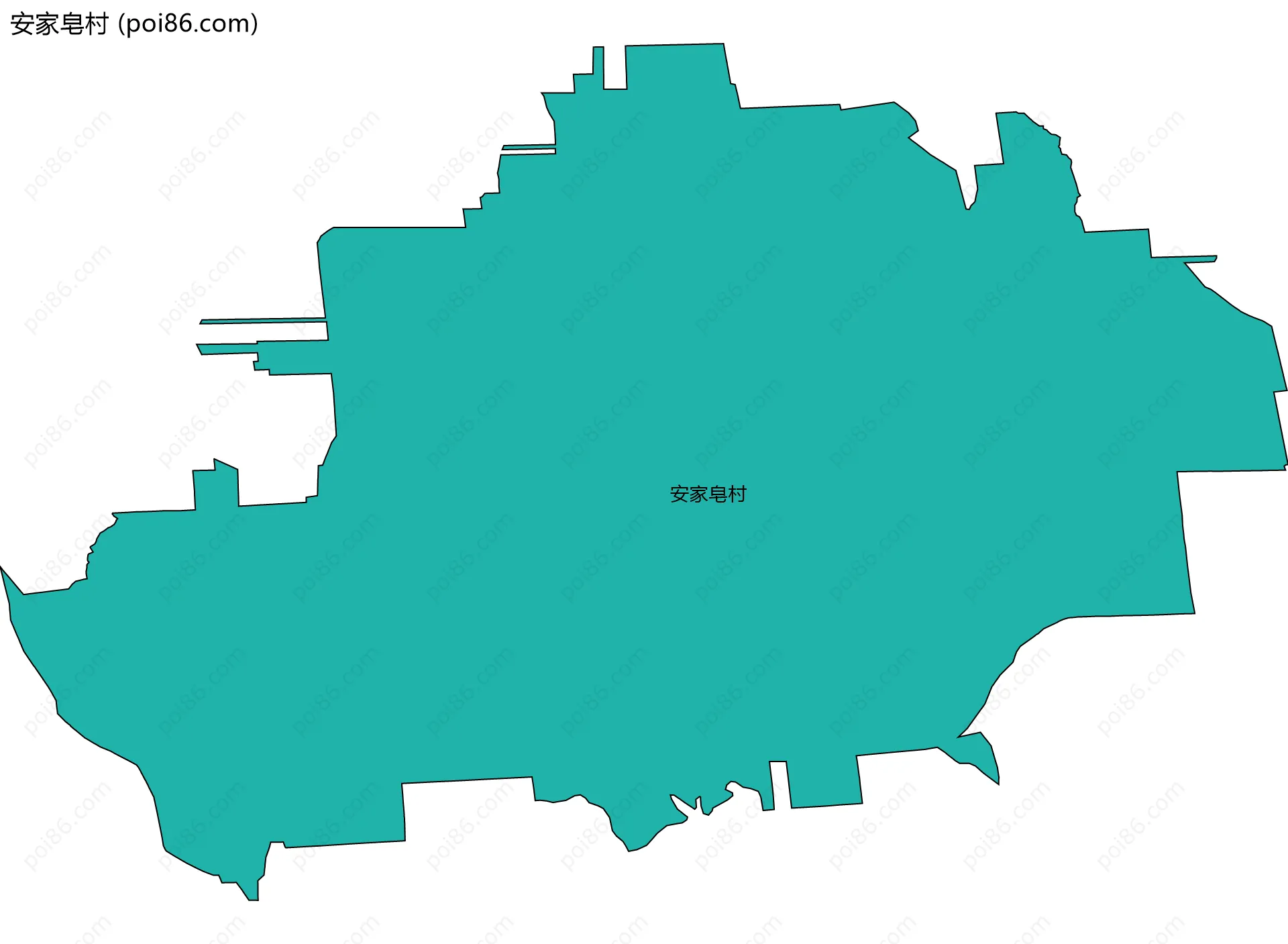 安家皂村边界地图