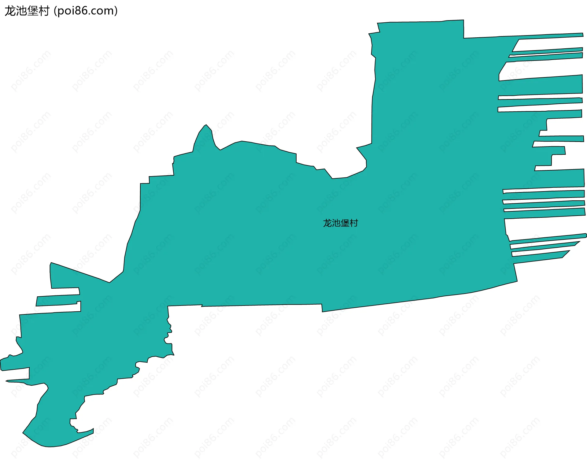 龙池堡村边界地图