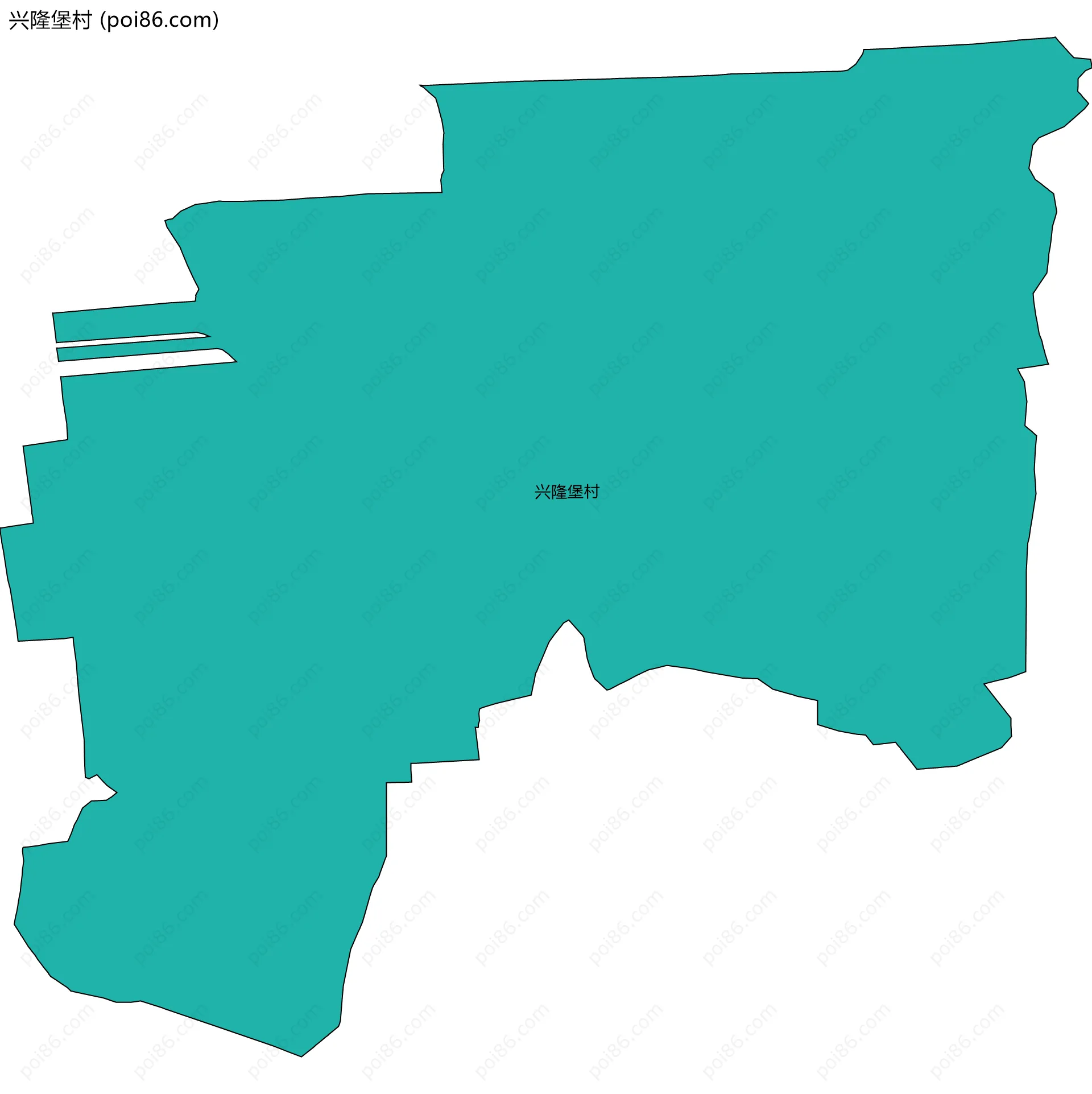 兴隆堡村边界地图