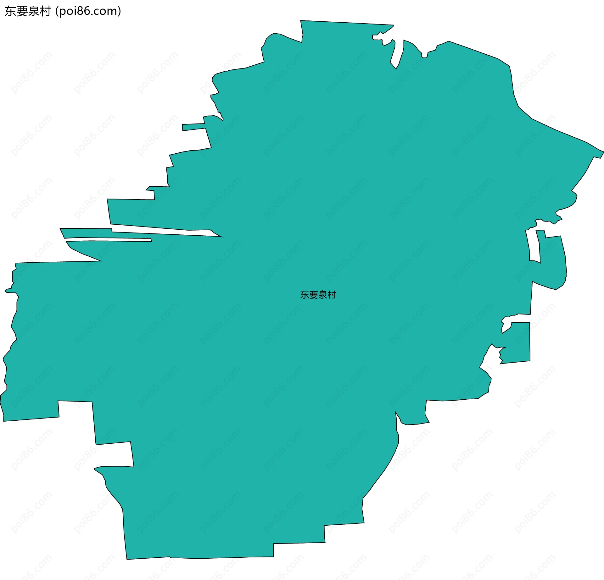 东要泉村边界地图