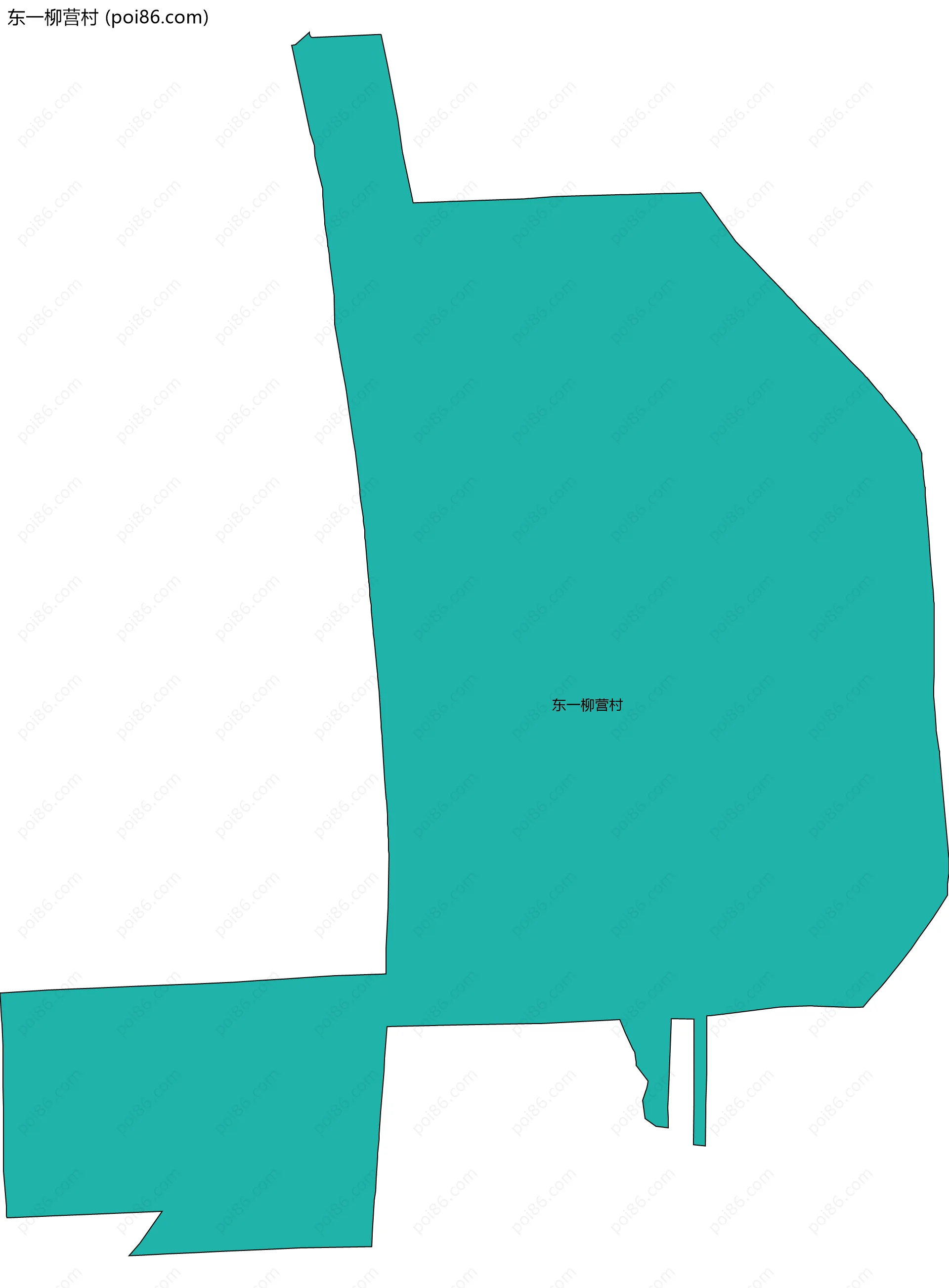 东一柳营村边界地图