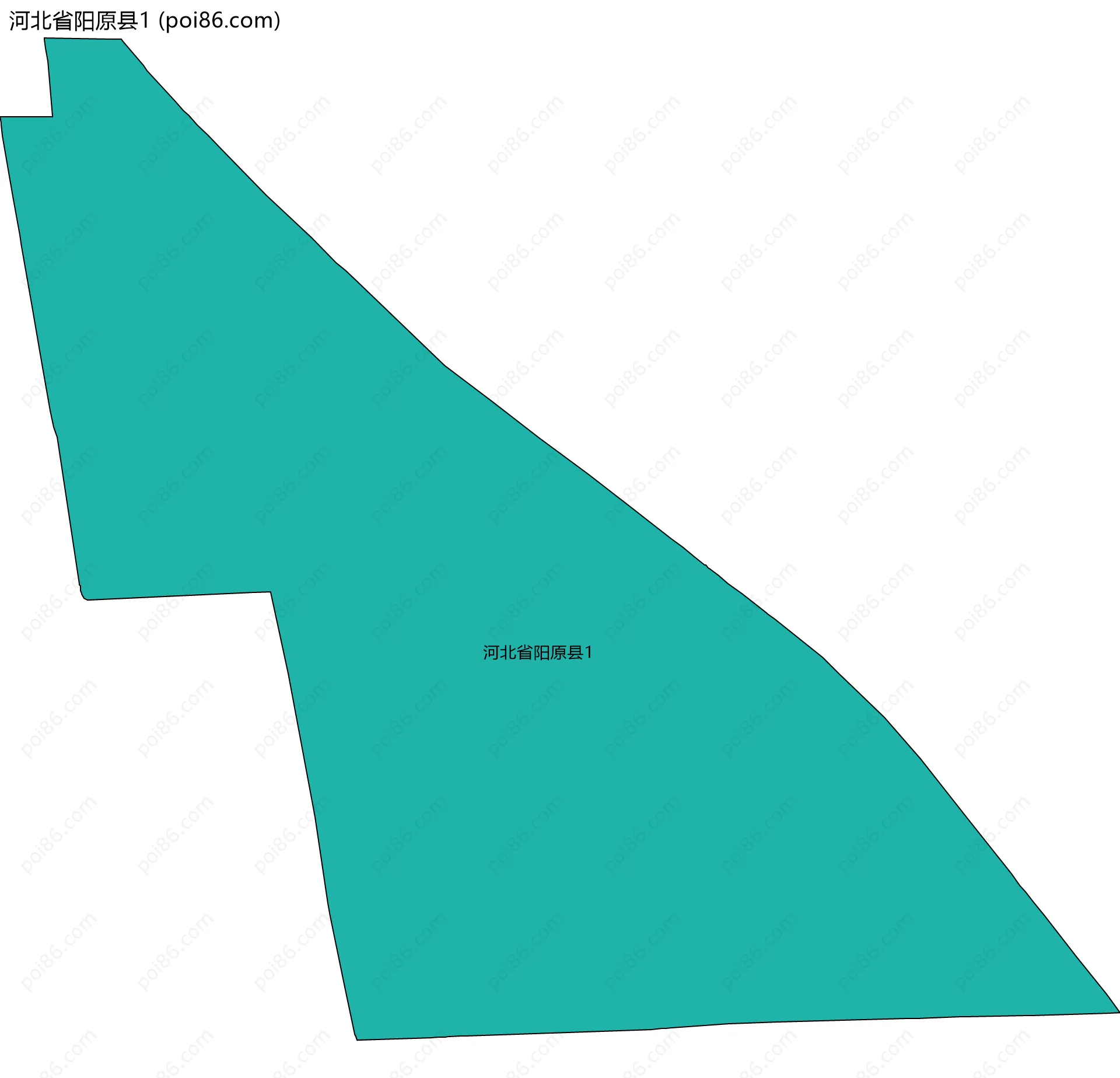 河北省阳原县1边界地图