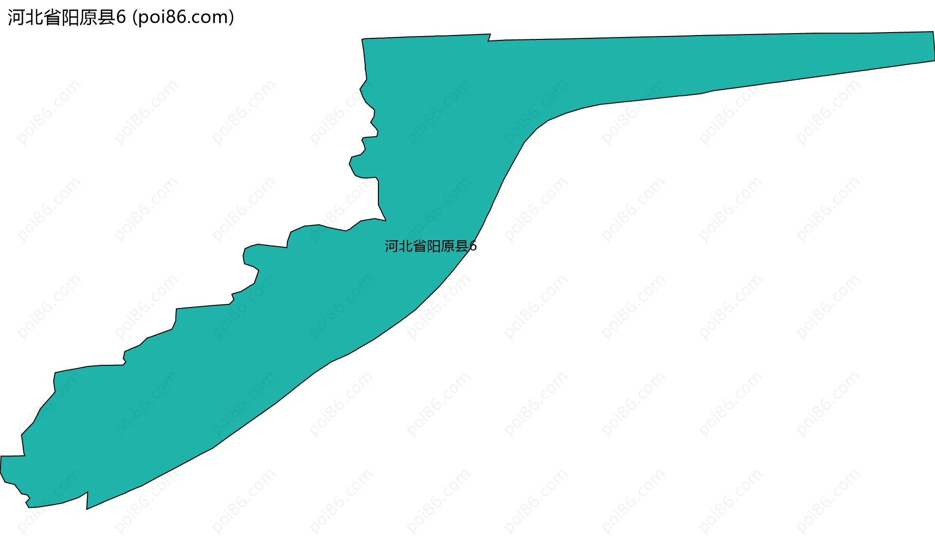 河北省阳原县6边界地图