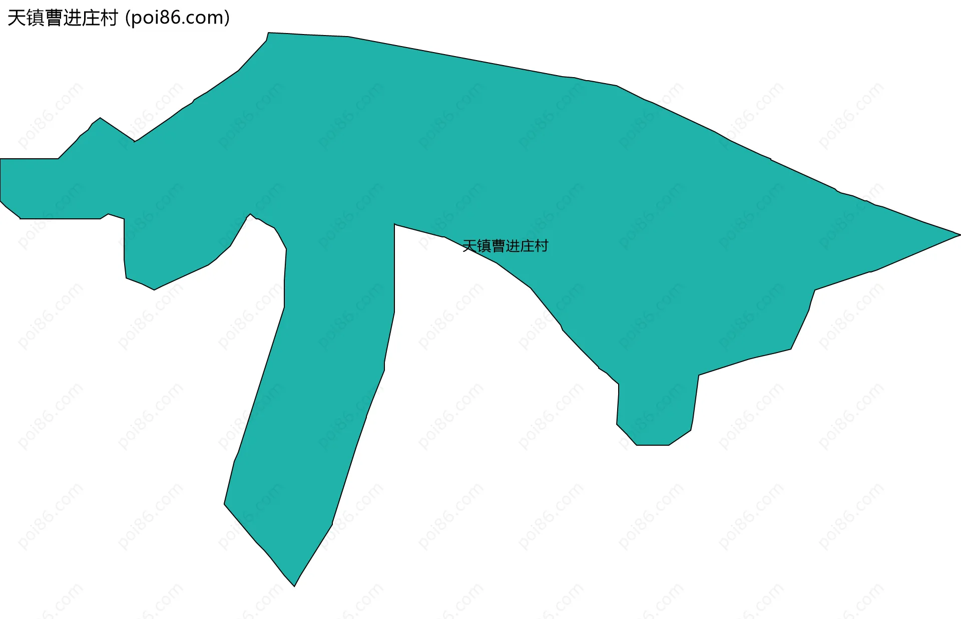 天镇曹进庄村边界地图