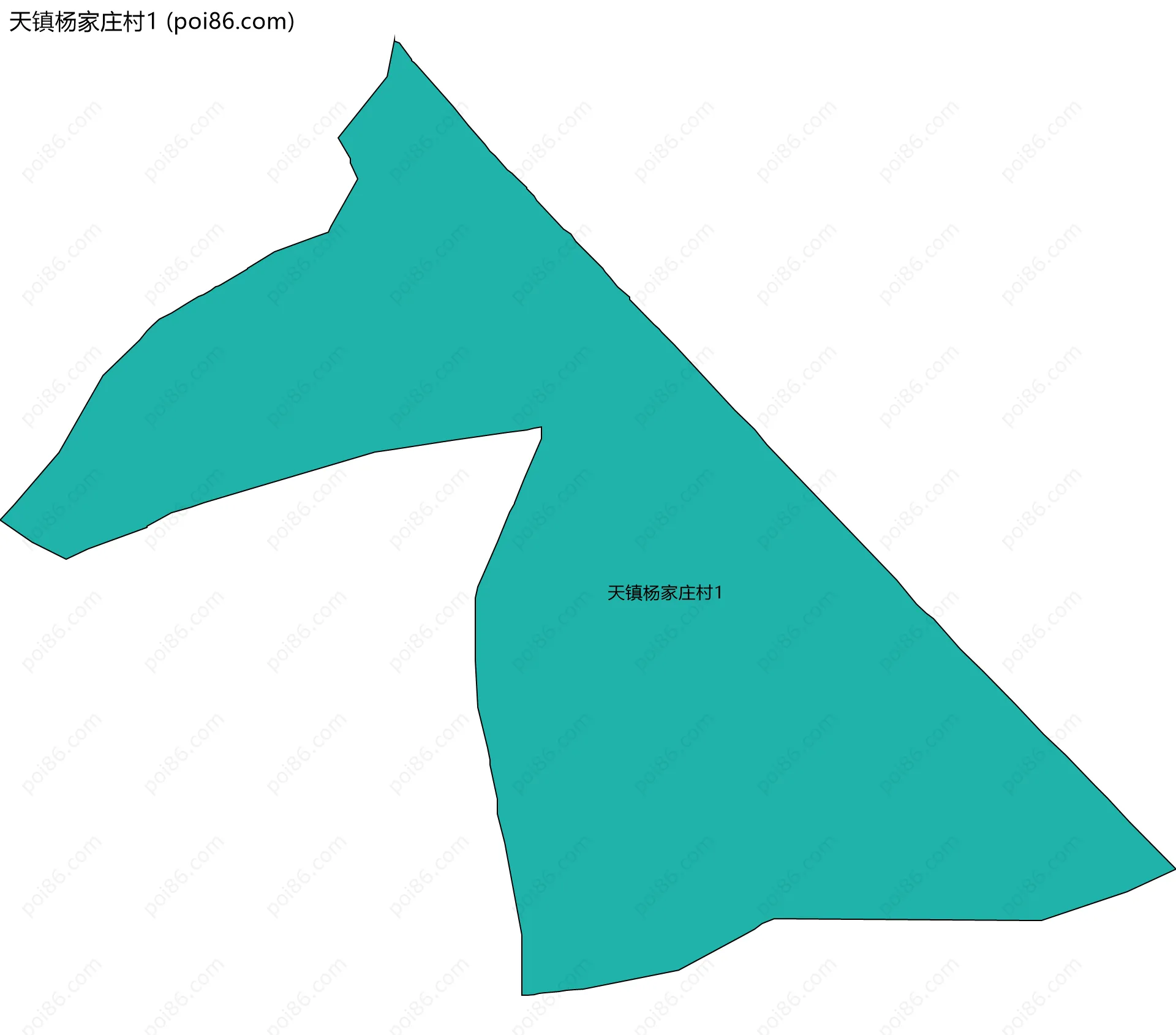 天镇杨家庄村1边界地图