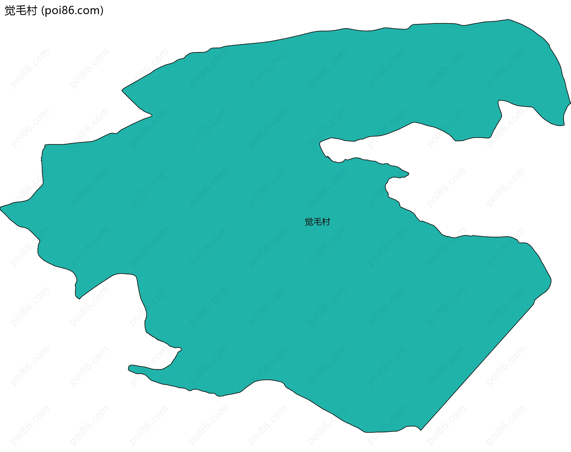 觉毛村边界地图