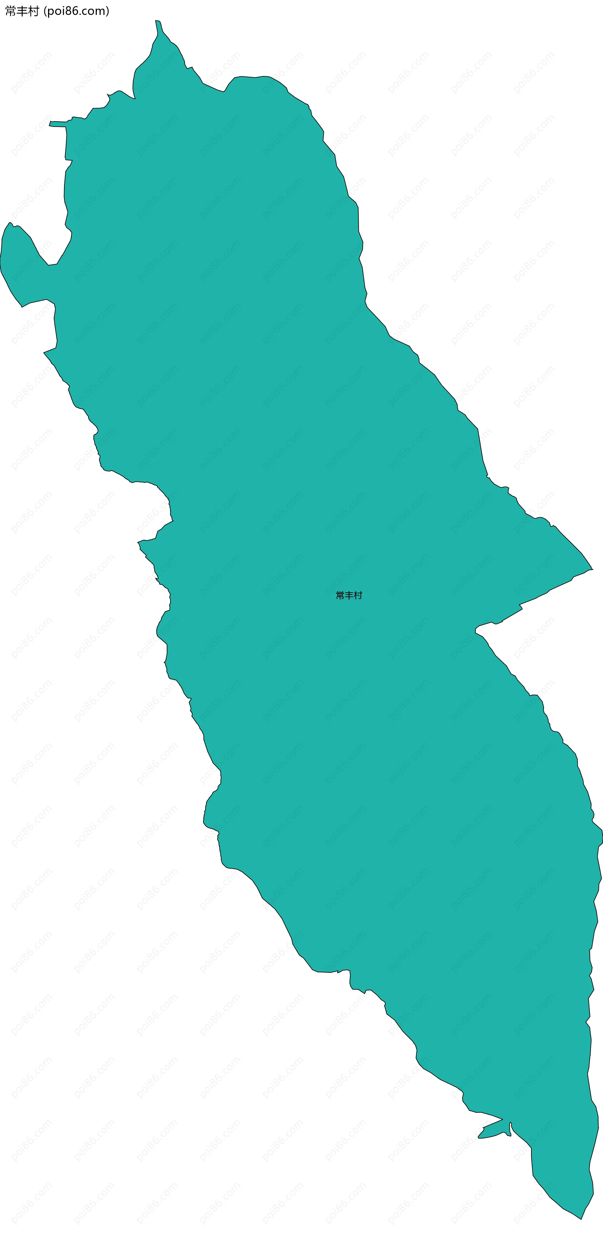 常丰村边界地图