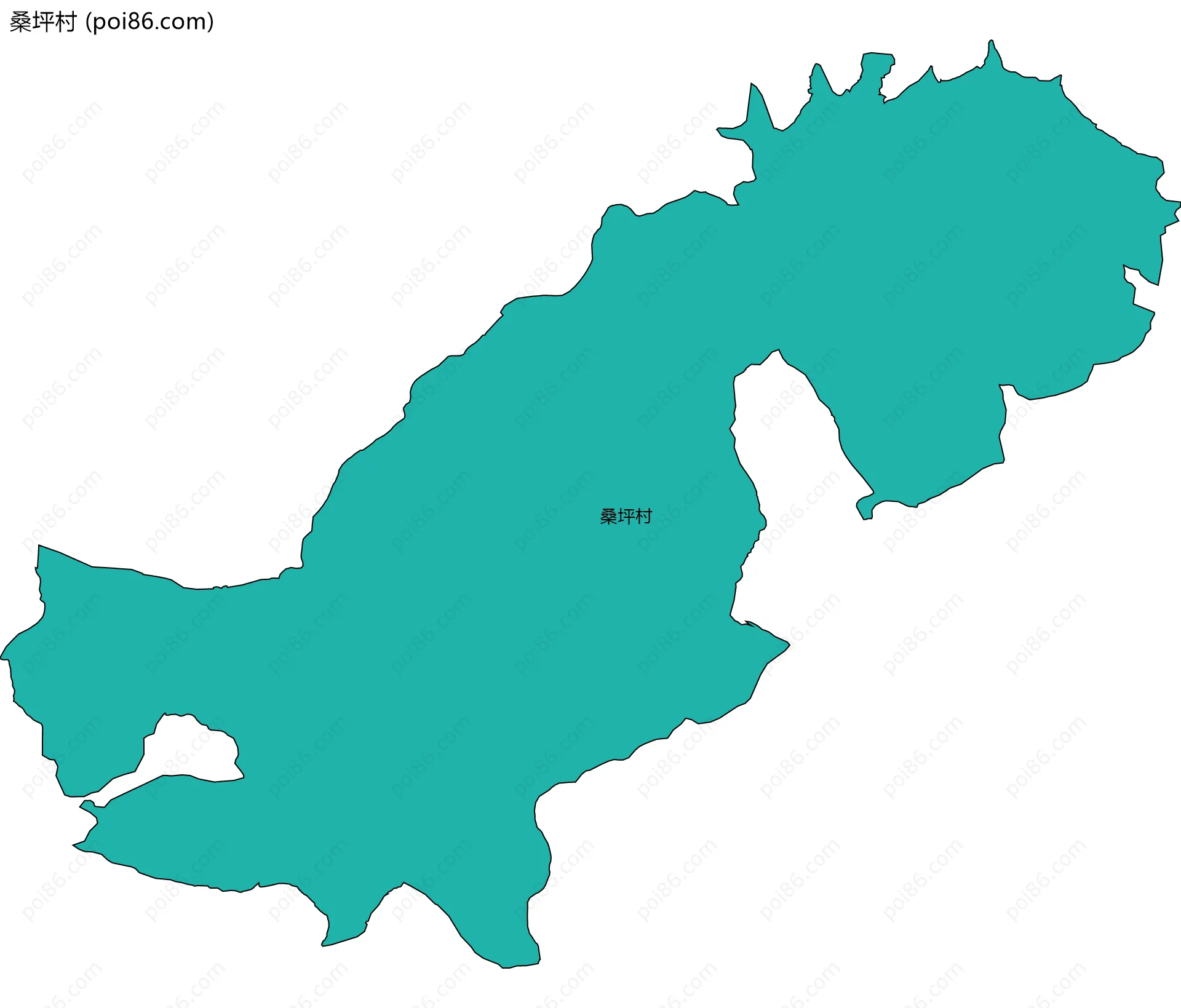 桑坪村边界地图