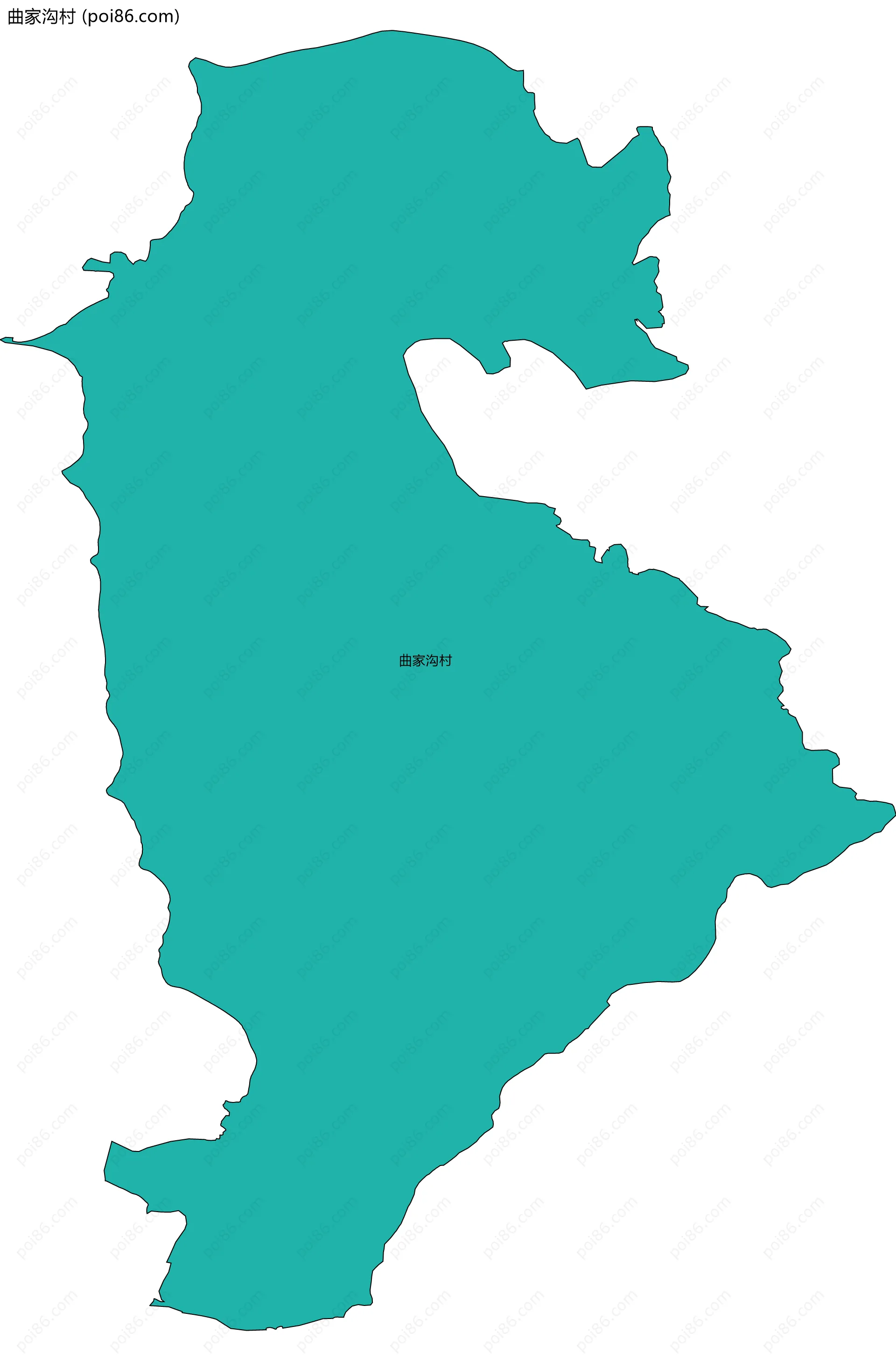 曲家沟村边界地图