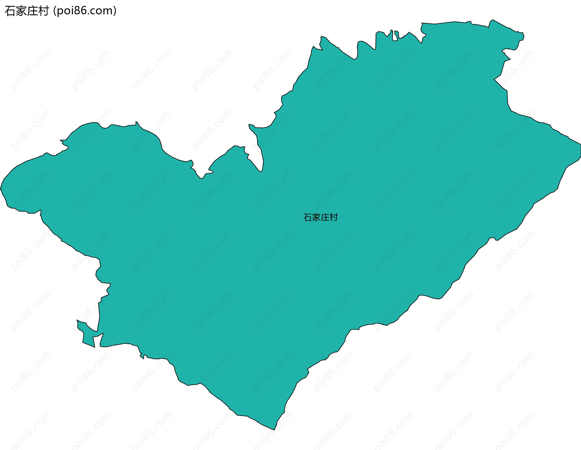 石家庄村边界地图