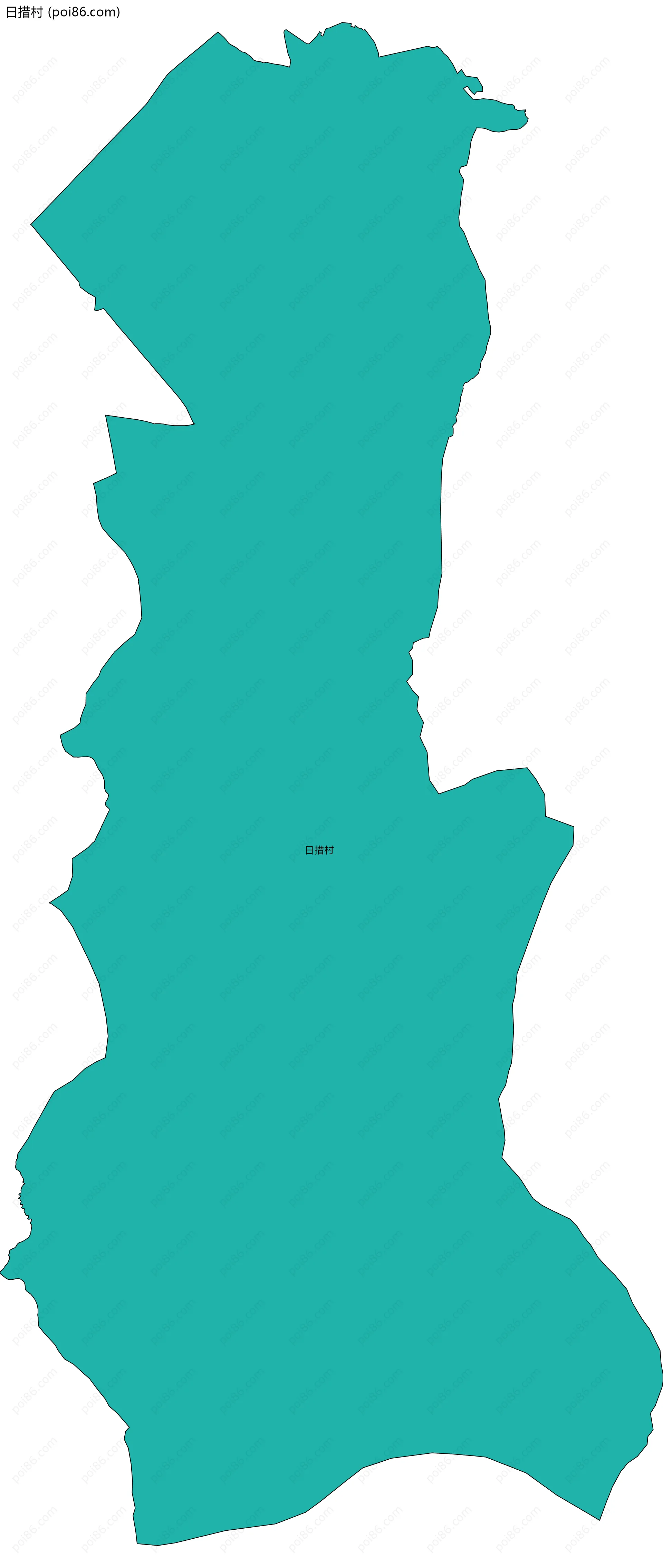 日措村边界地图