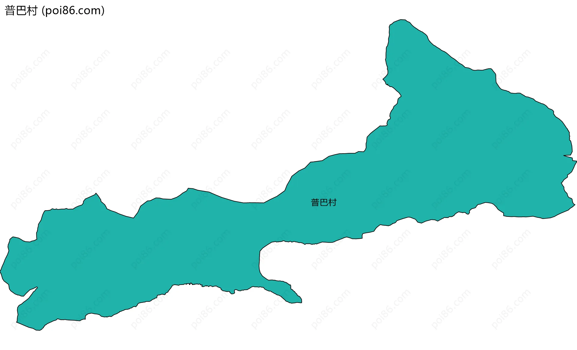 普巴村边界地图