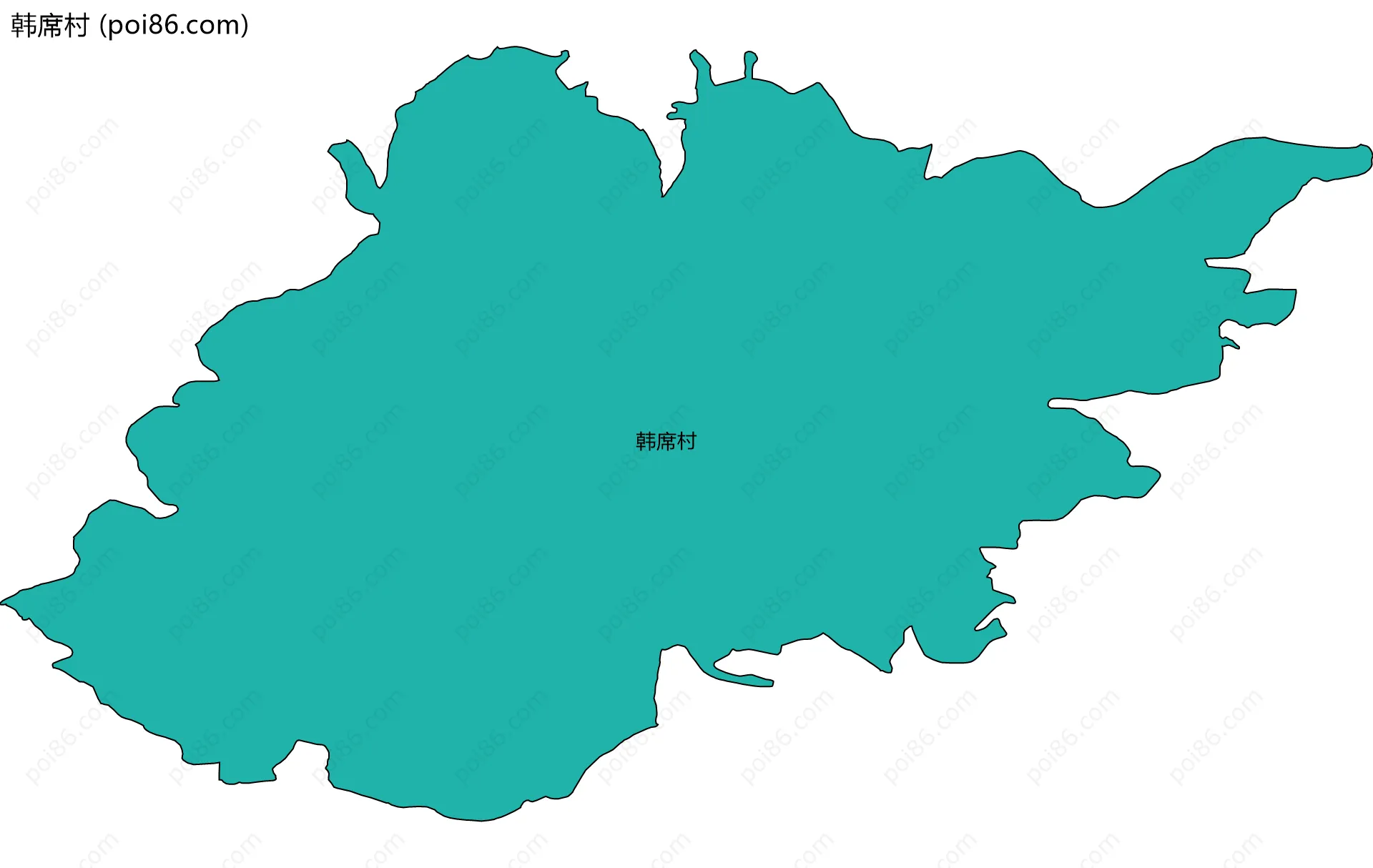 韩席村边界地图