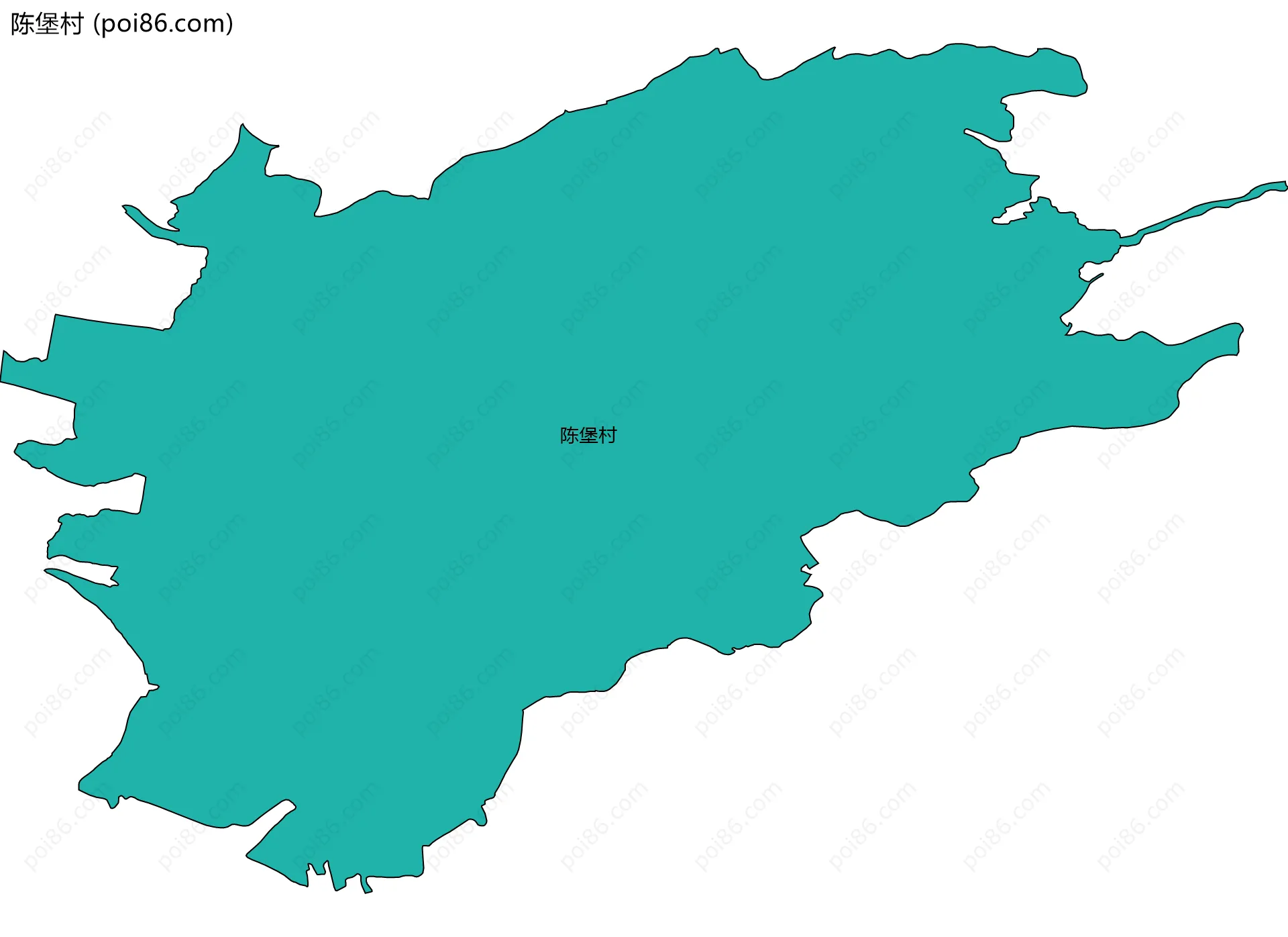 陈堡村边界地图
