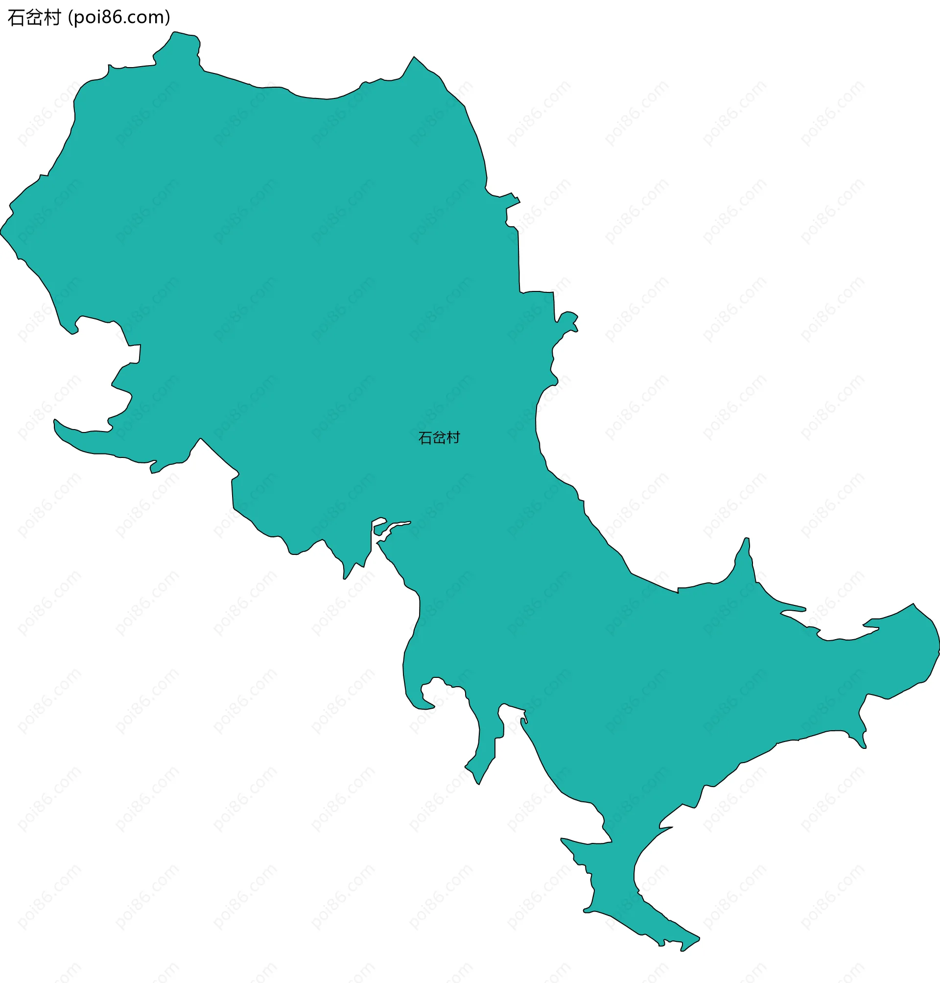 石岔村边界地图