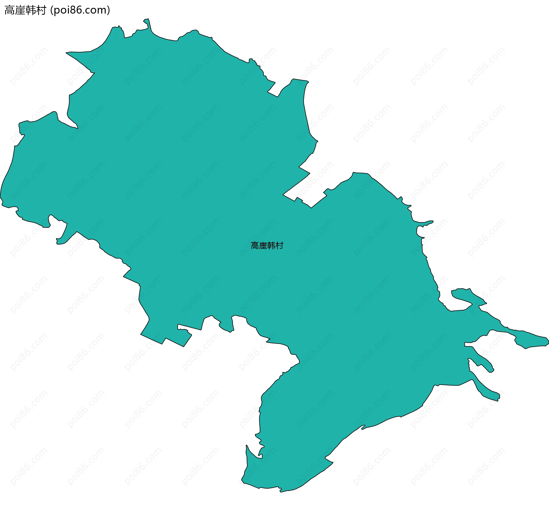 高崖韩村边界地图