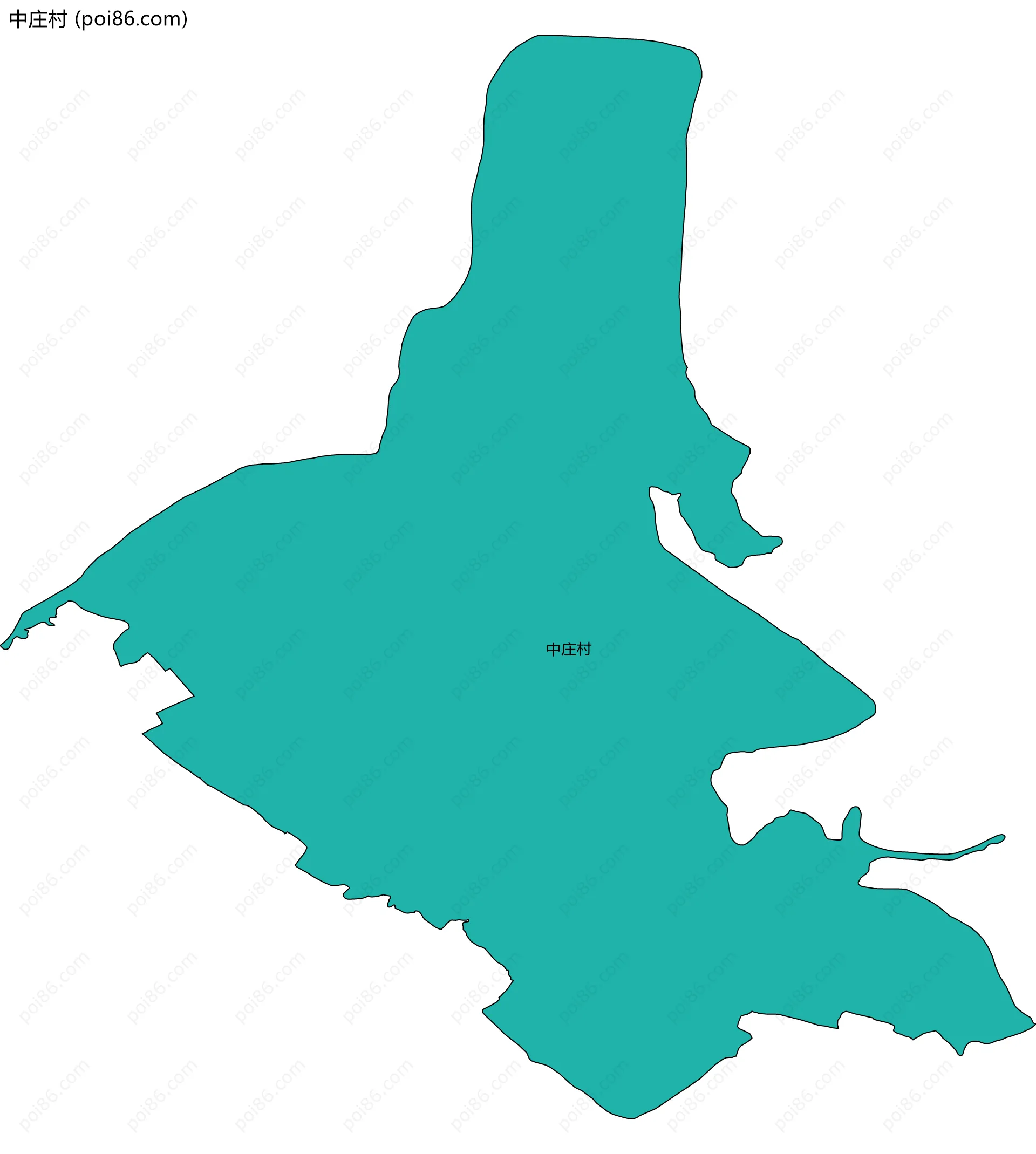 中庄村边界地图