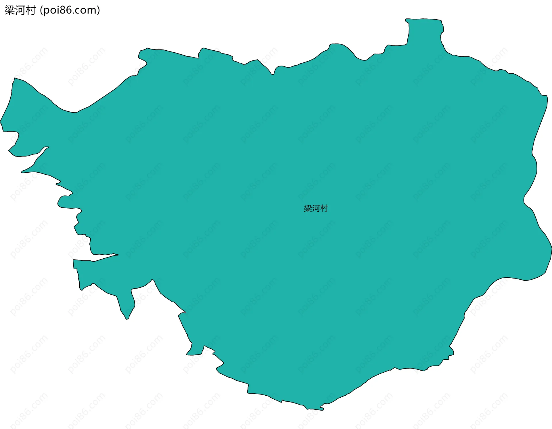 梁河村边界地图