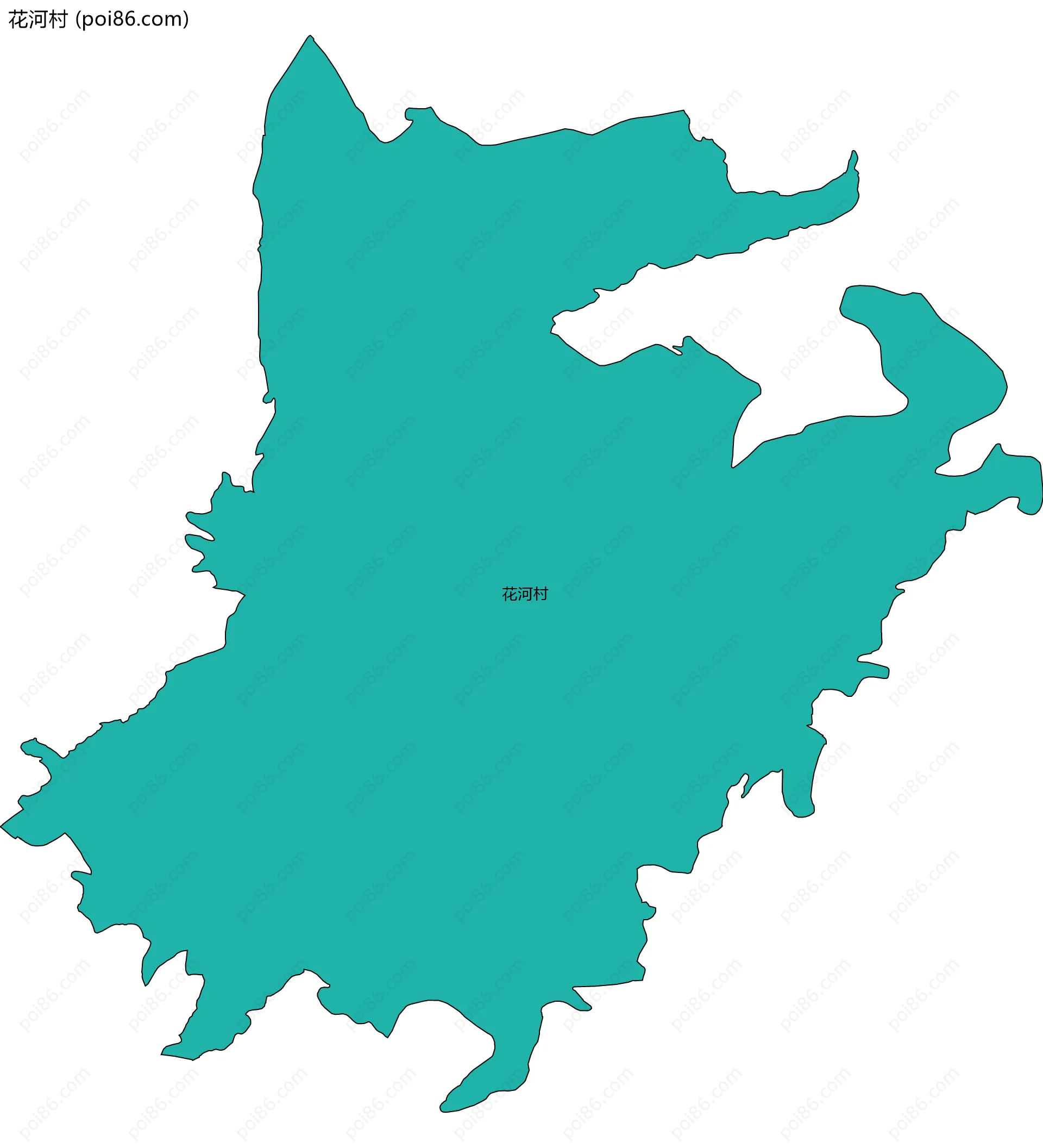 花河村边界地图