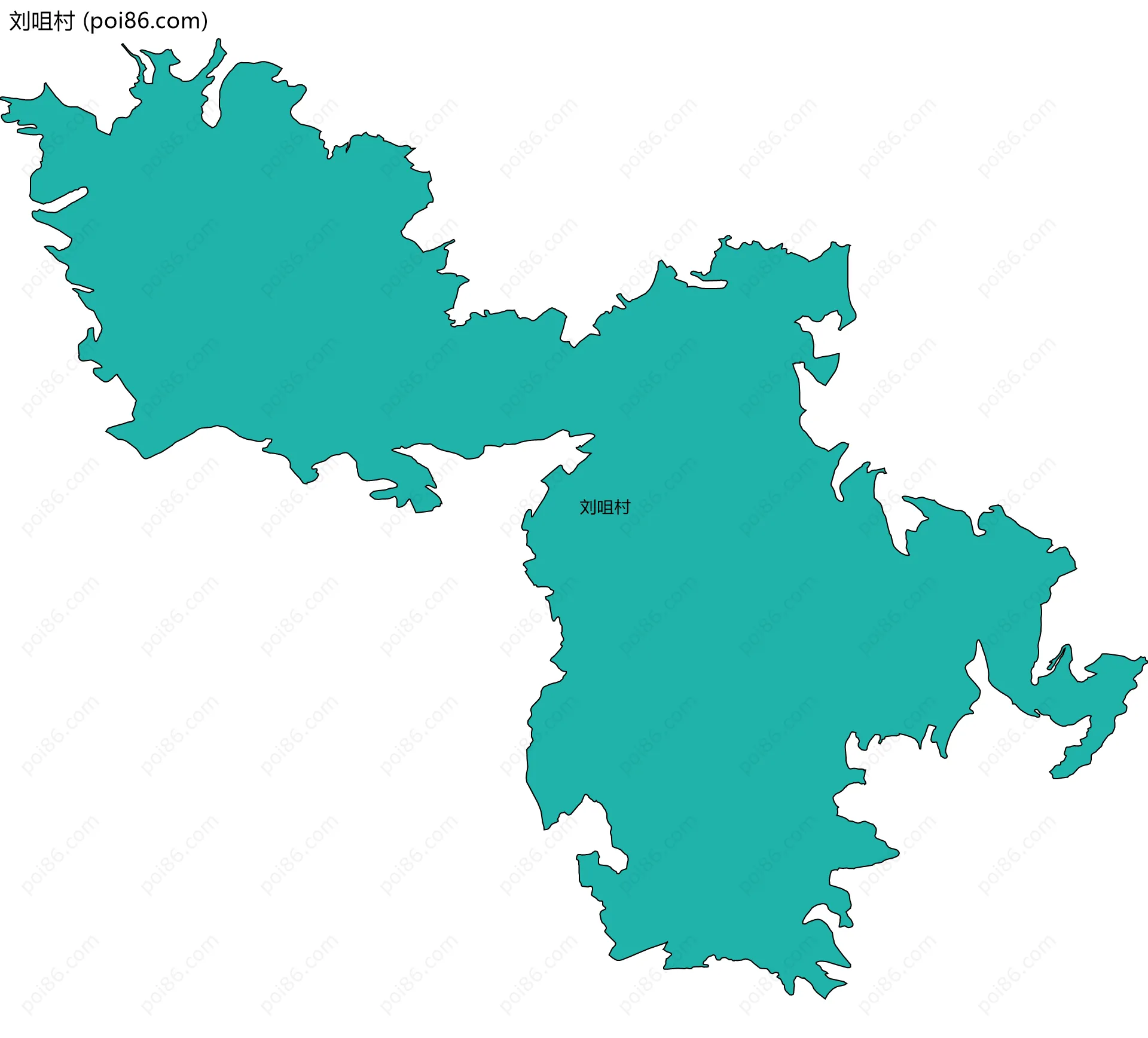 刘咀村边界地图