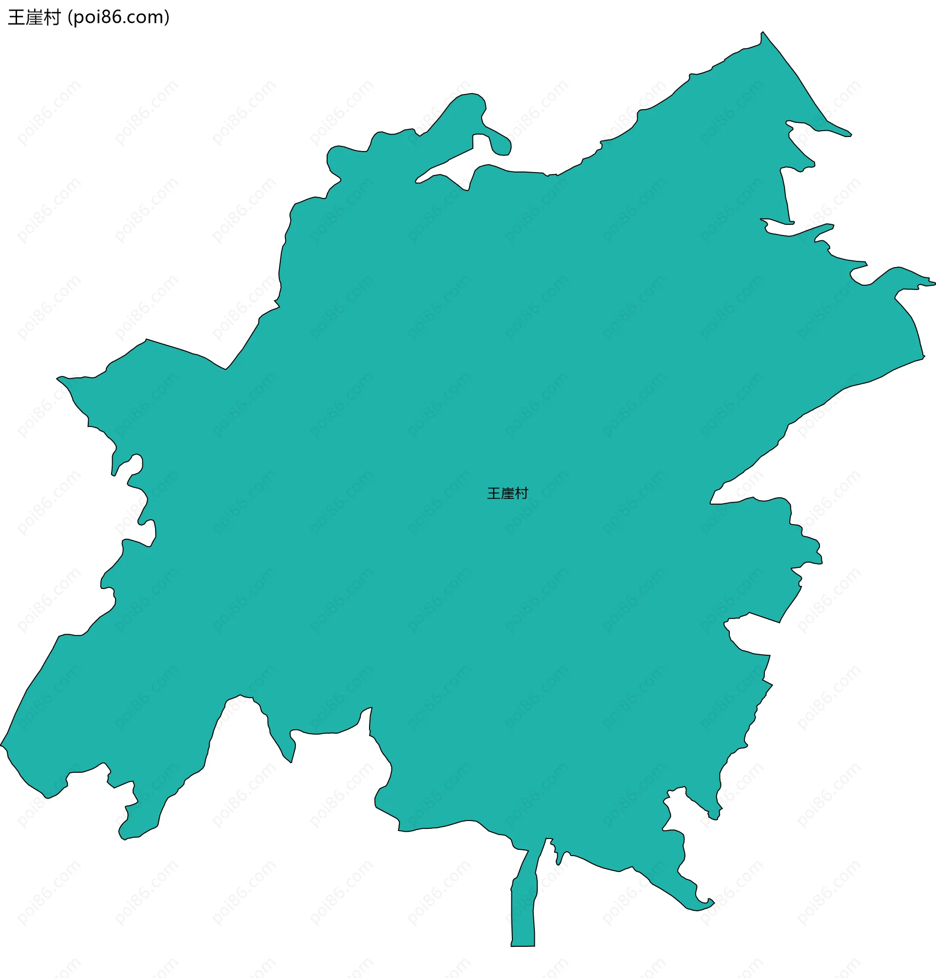 王崖村边界地图