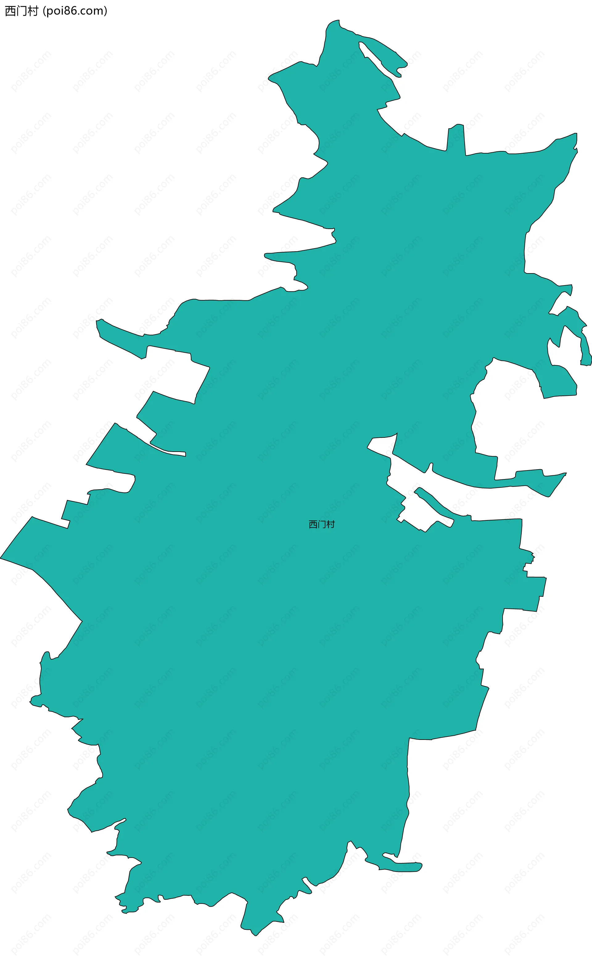 西门村边界地图