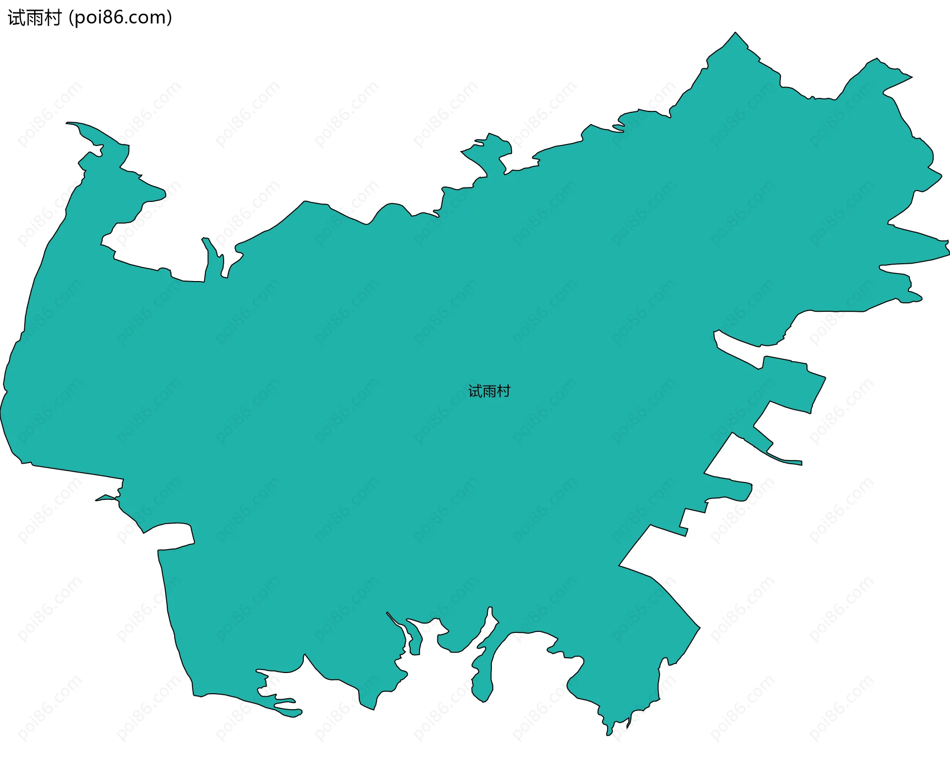 试雨村边界地图