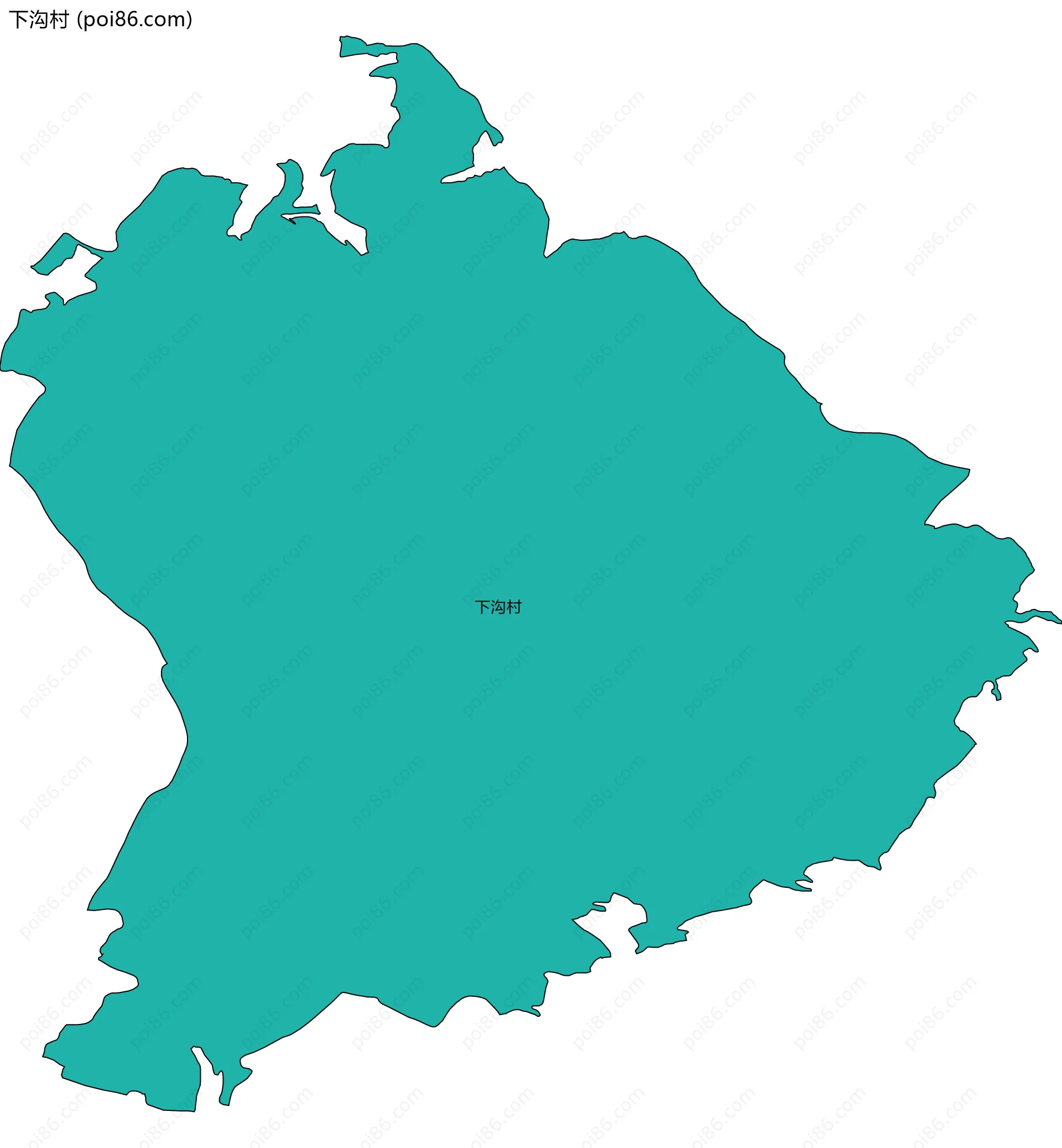 下沟村边界地图