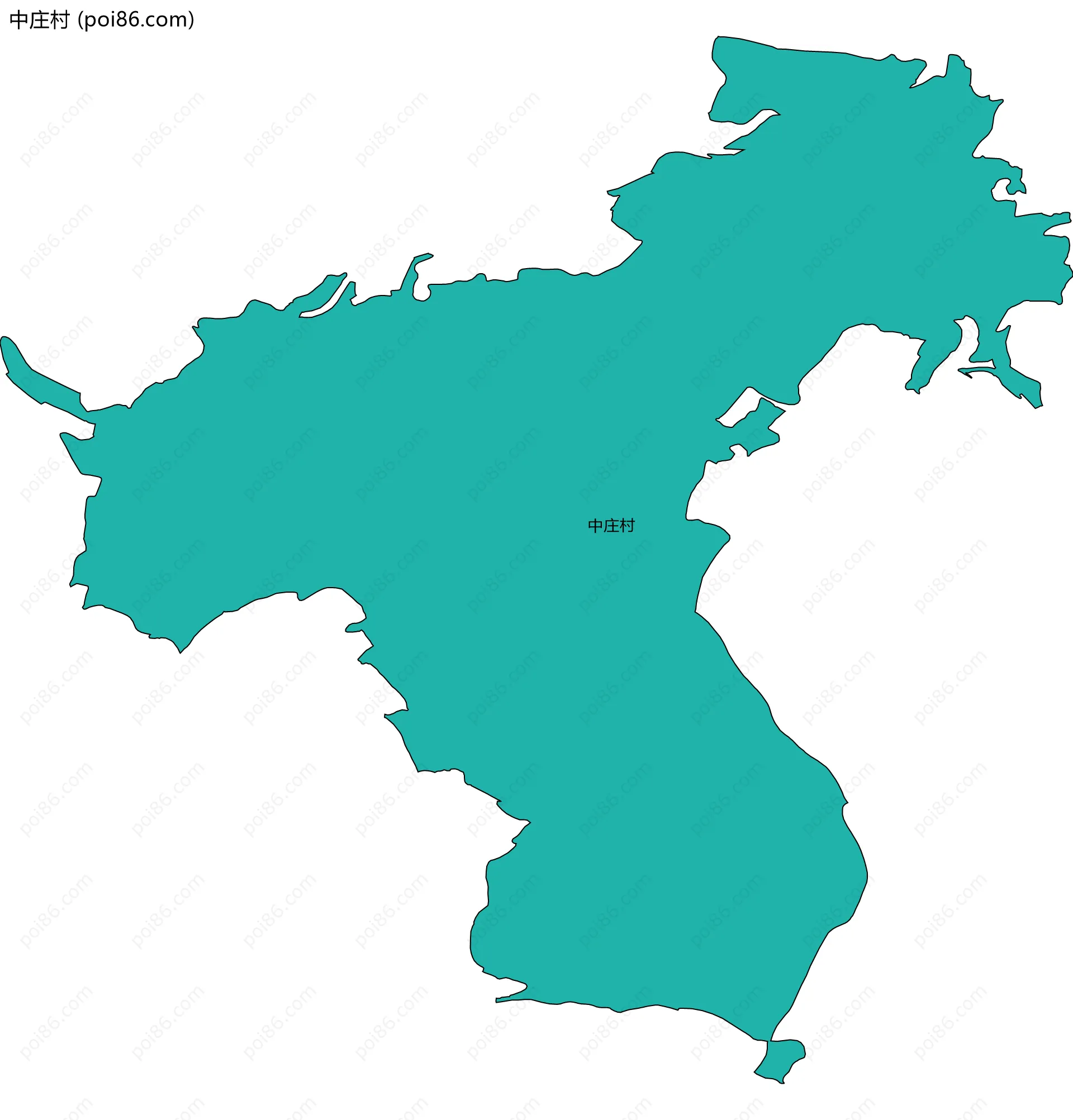 中庄村边界地图