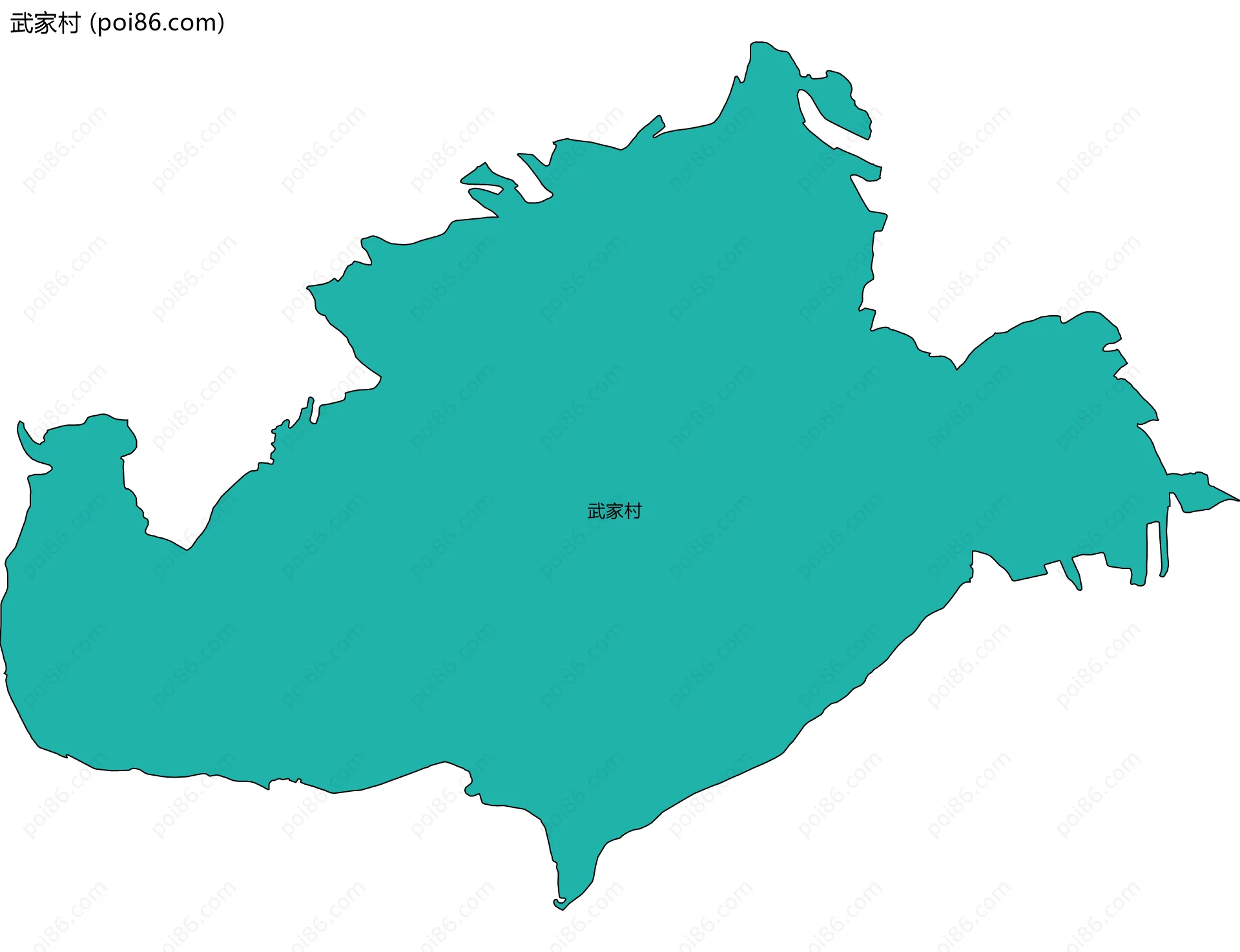 武家村边界地图