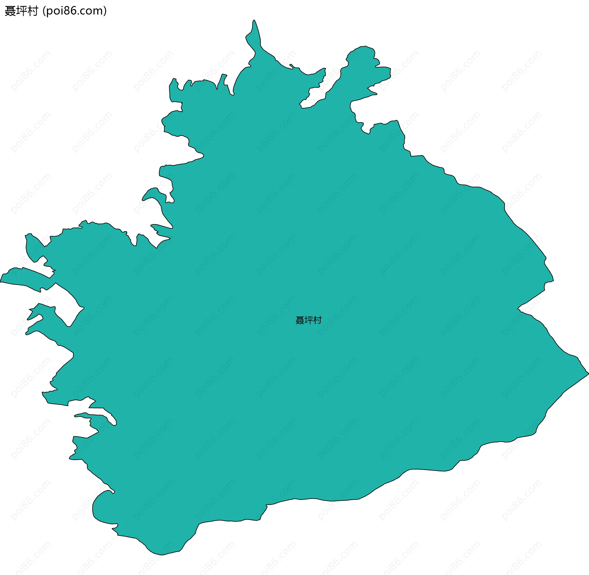 聂坪村边界地图