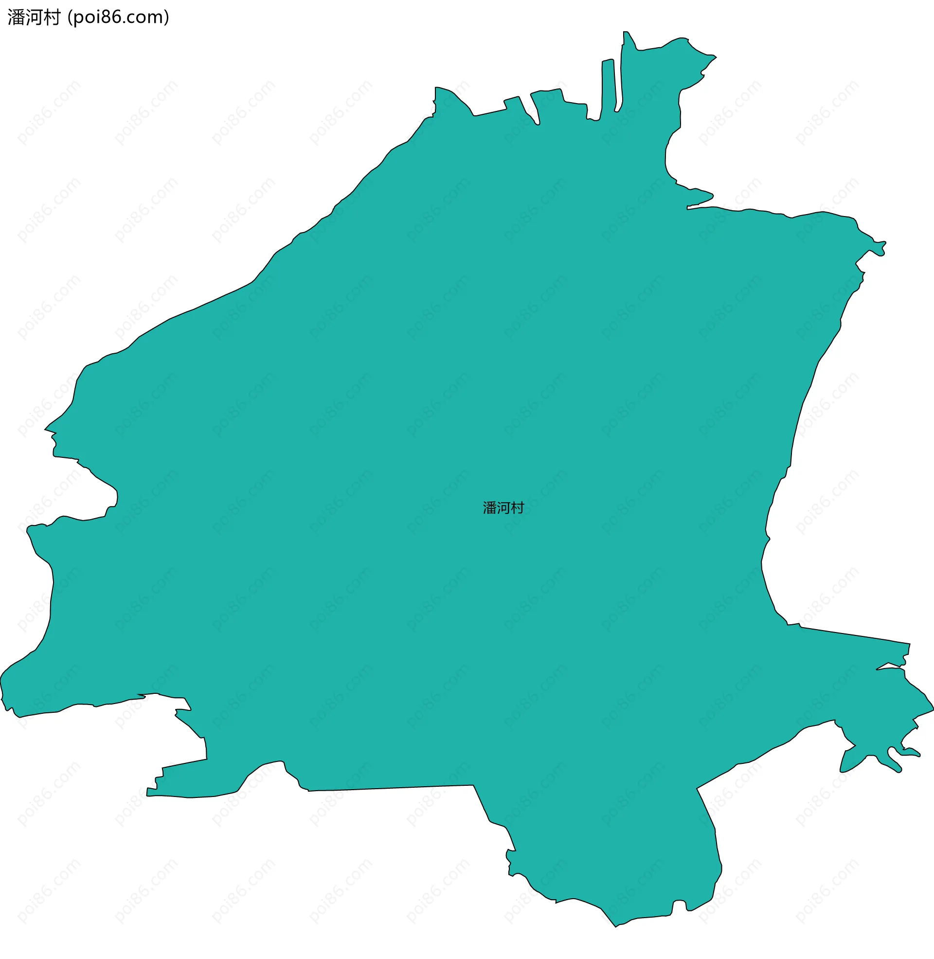 潘河村边界地图