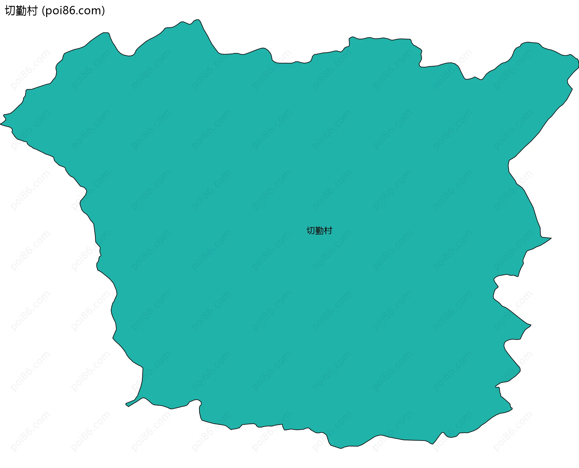 切勤村边界地图