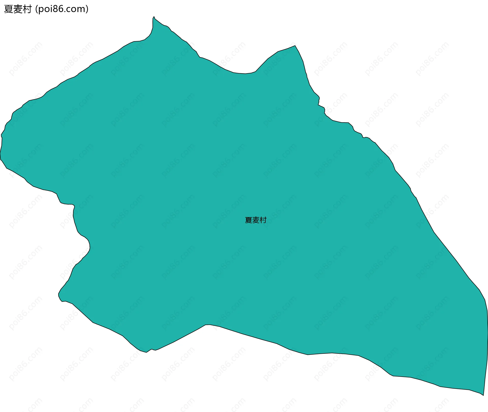夏麦村边界地图