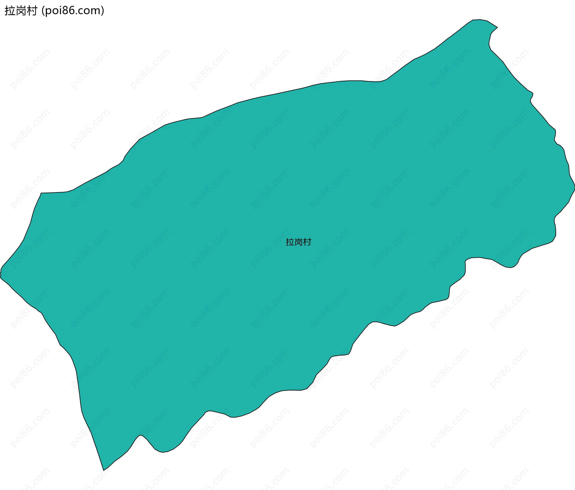 拉岗村边界地图